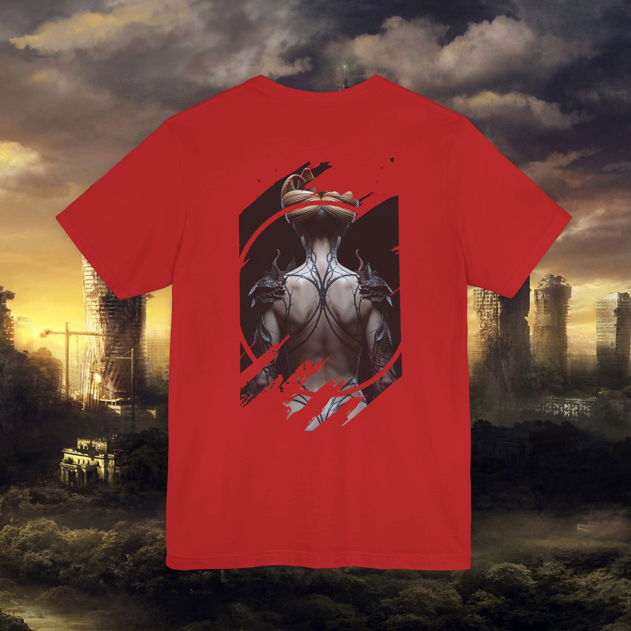 Dark Sorceress T‑Shirt — Fantasy Magic Witch Tee with Fiery Heart - Alexia Ashford