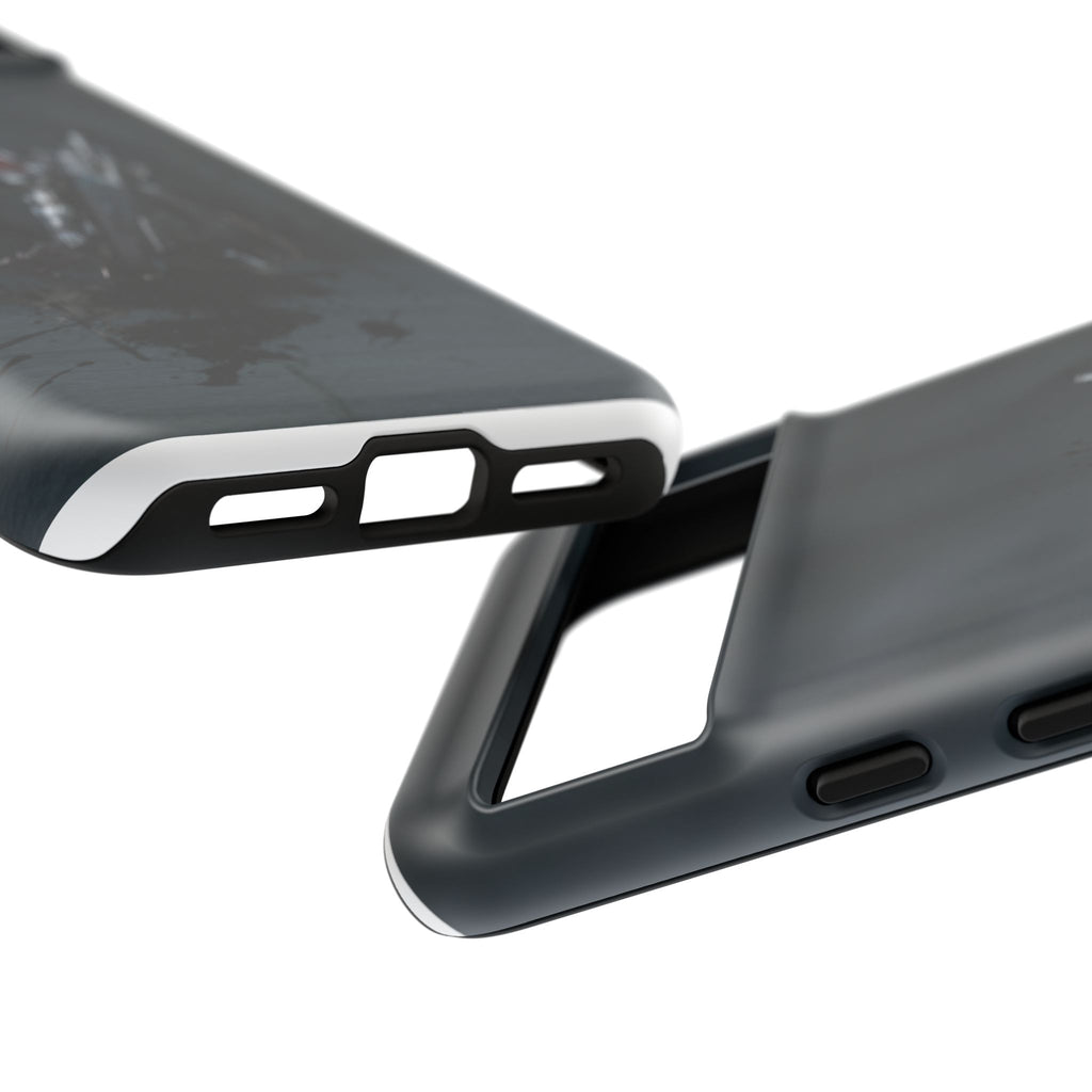 Tough Cases: Dark Cyber Soldier Phone Case — Rugged Sci‑Fi Armor Design