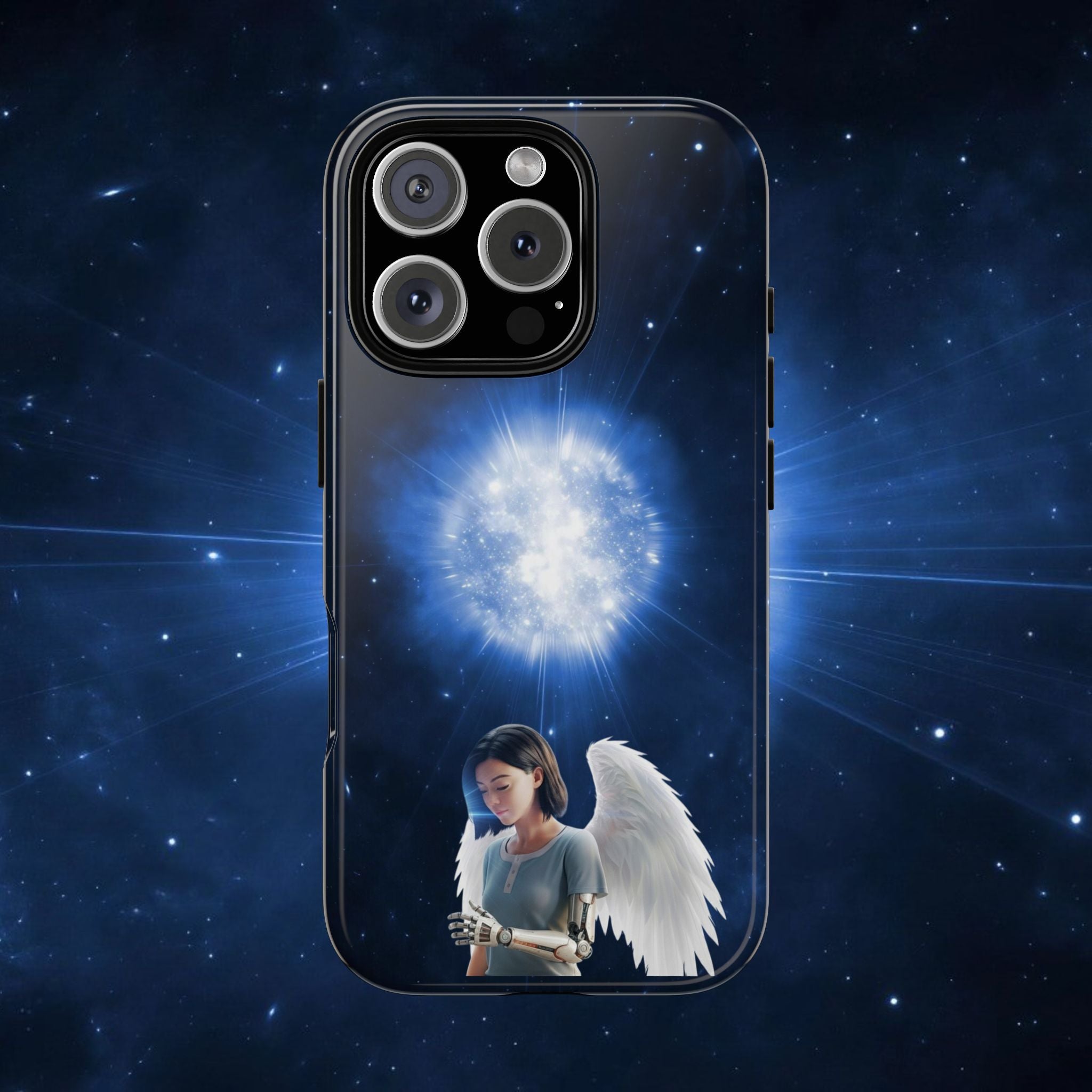Angel Wings Galaxy Phone Case — Cosmic Light Protective Case ALITA BATTLE ANGEL