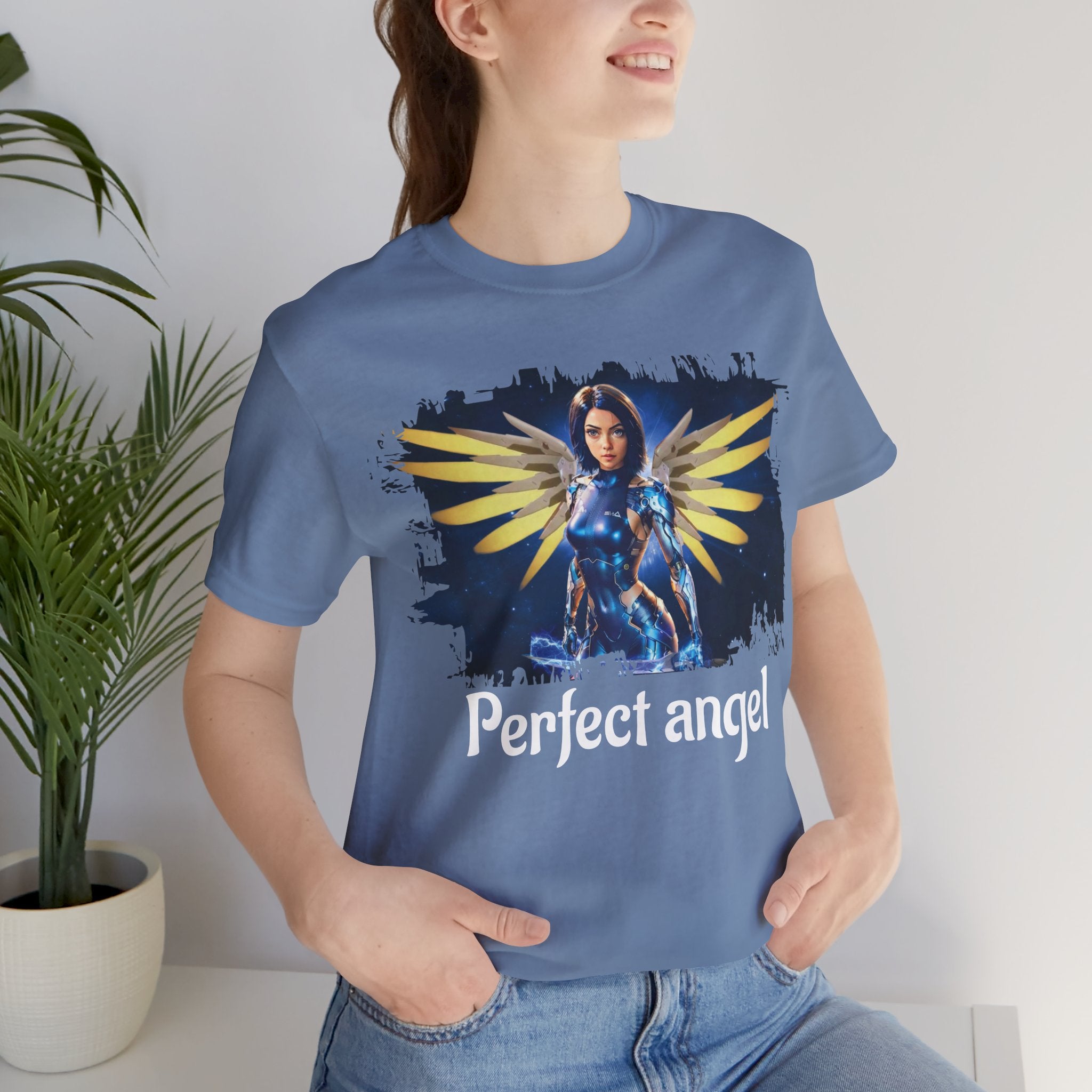 Angel Warrior Tee — "Perfect Angel" Fantasy Wings Graphic T-Shirt - alita battle angel