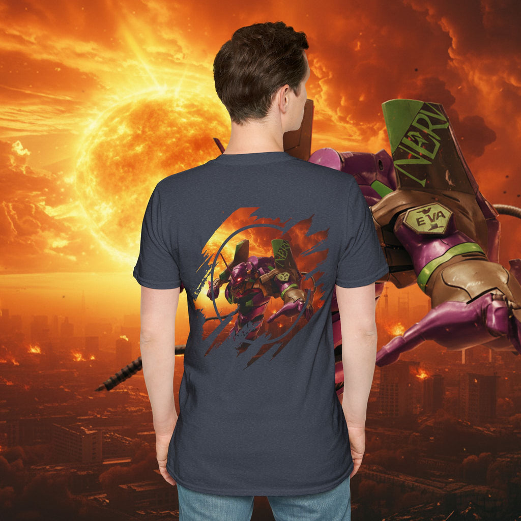 Only One Hit T-Shirt — Gamer Mech Battle Tee - EVA 1 - Neon Genesis Evangelion
