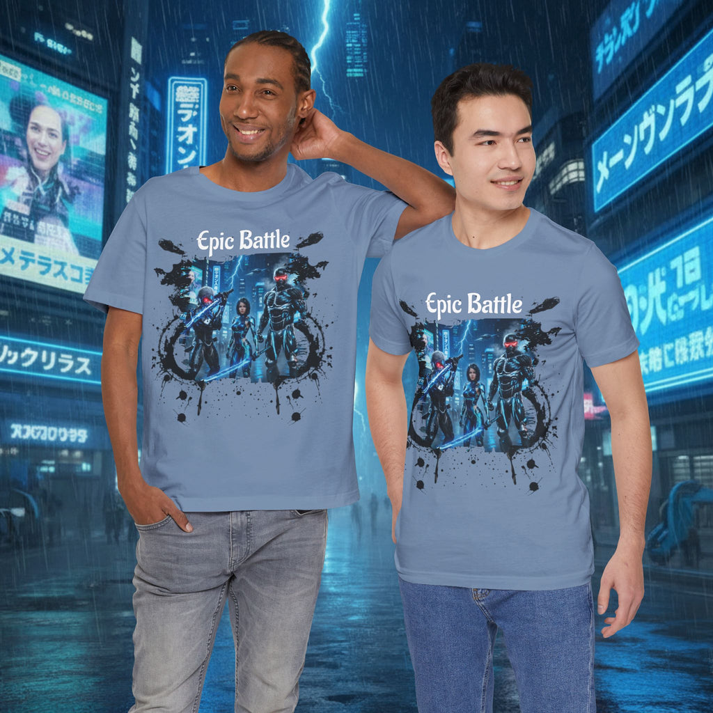 Epic Battle Tee — Sci‑Fi Gamer Graphic T-Shirt - Battle Suits