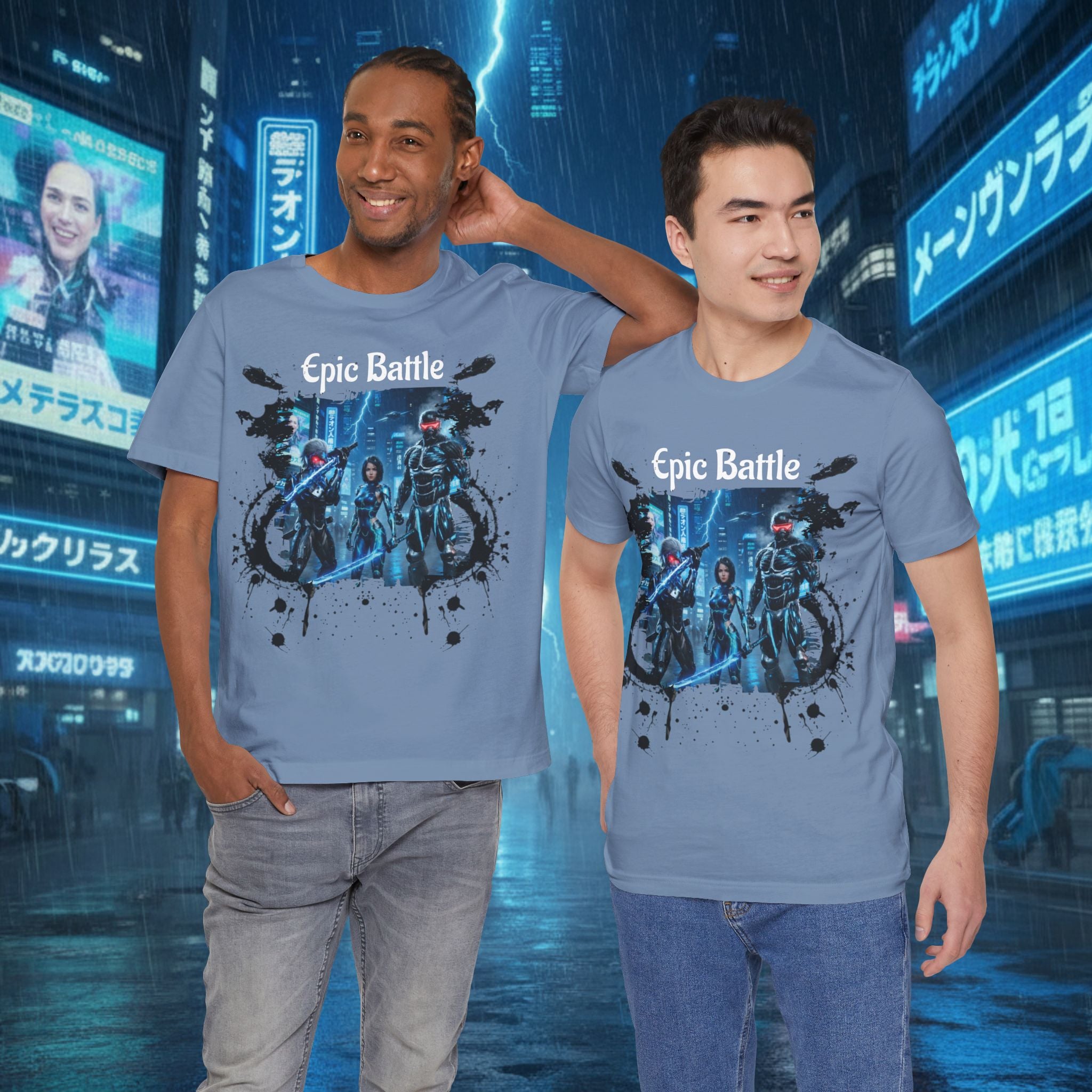 Epic Battle Tee — Sci‑Fi Gamer Graphic T-Shirt - Battle Suits