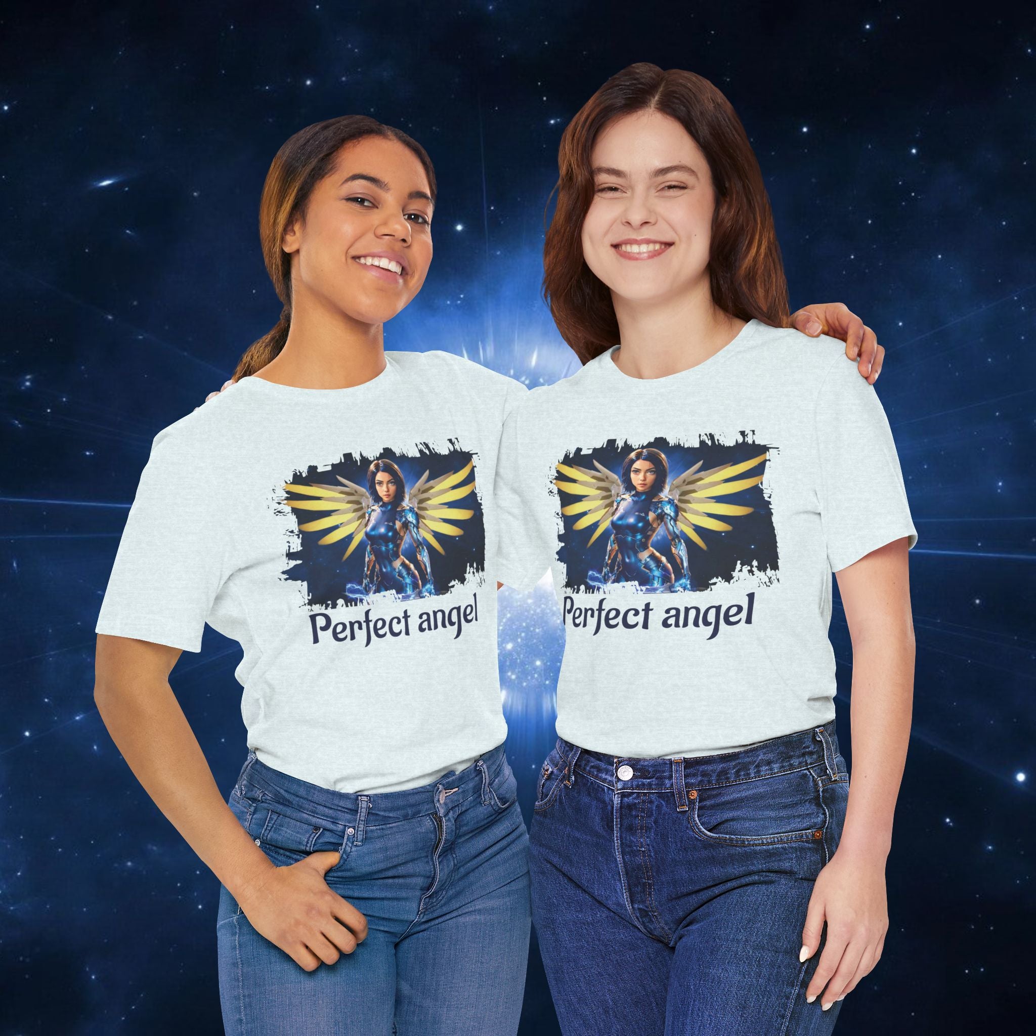 Angel Warrior Tee — "Perfect Angel" Fantasy Wings Graphic T-Shirt - alita battle angel