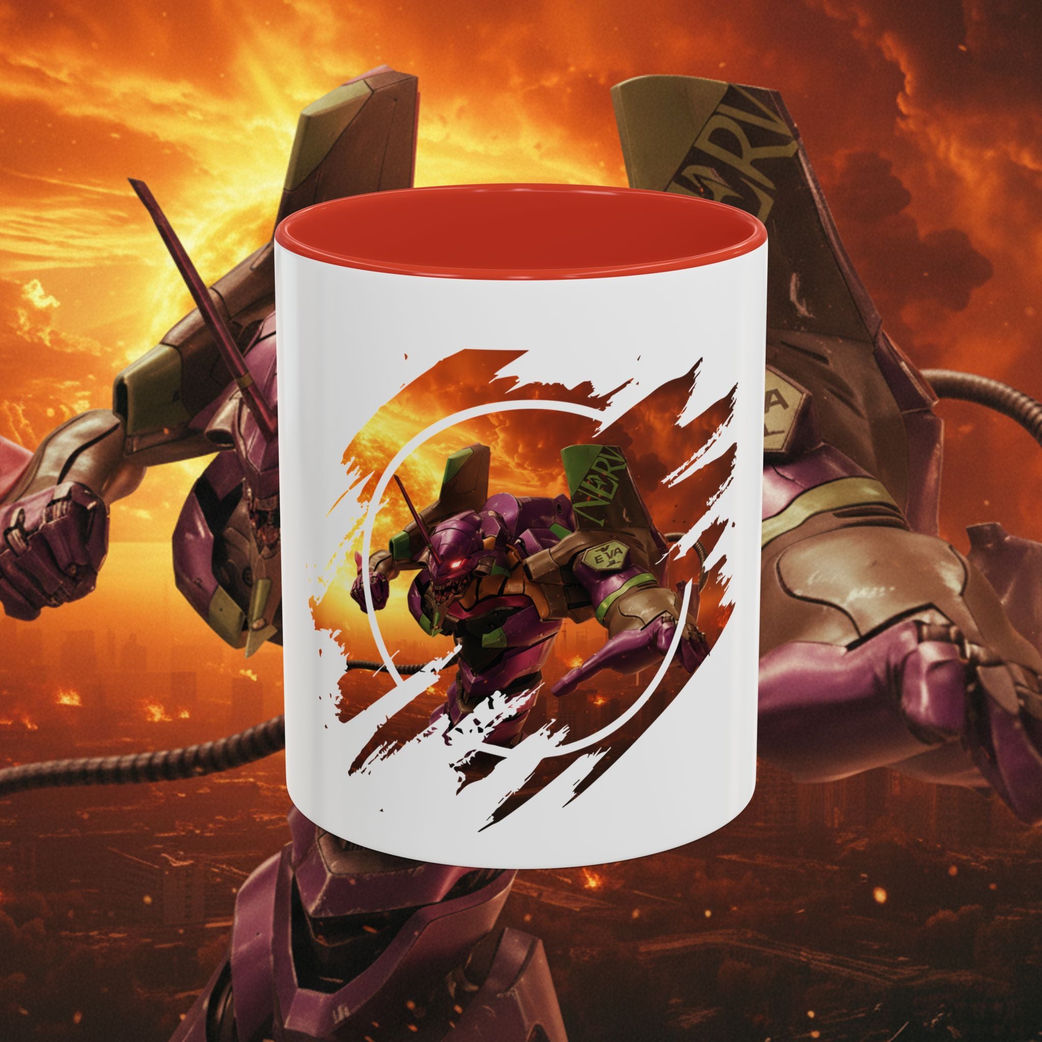 Evangelion Unit-01 Mecha Coffee Mug — Anime Pilot Accent Mug (11/15oz) - EVA 1 - Neon Genesis Evangelion