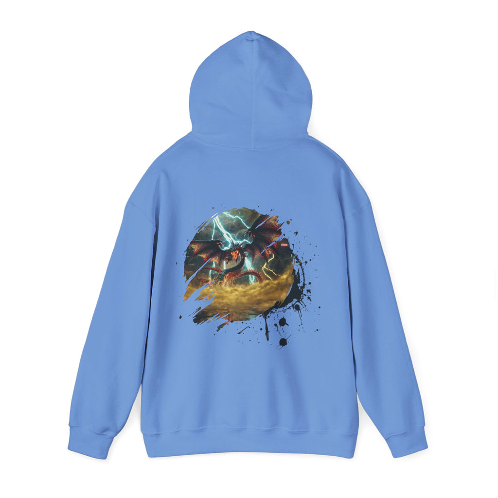 Hoodie — "God of the Heavens" Mythic Lightning Graphic Hoodie - slifer the sky dragon