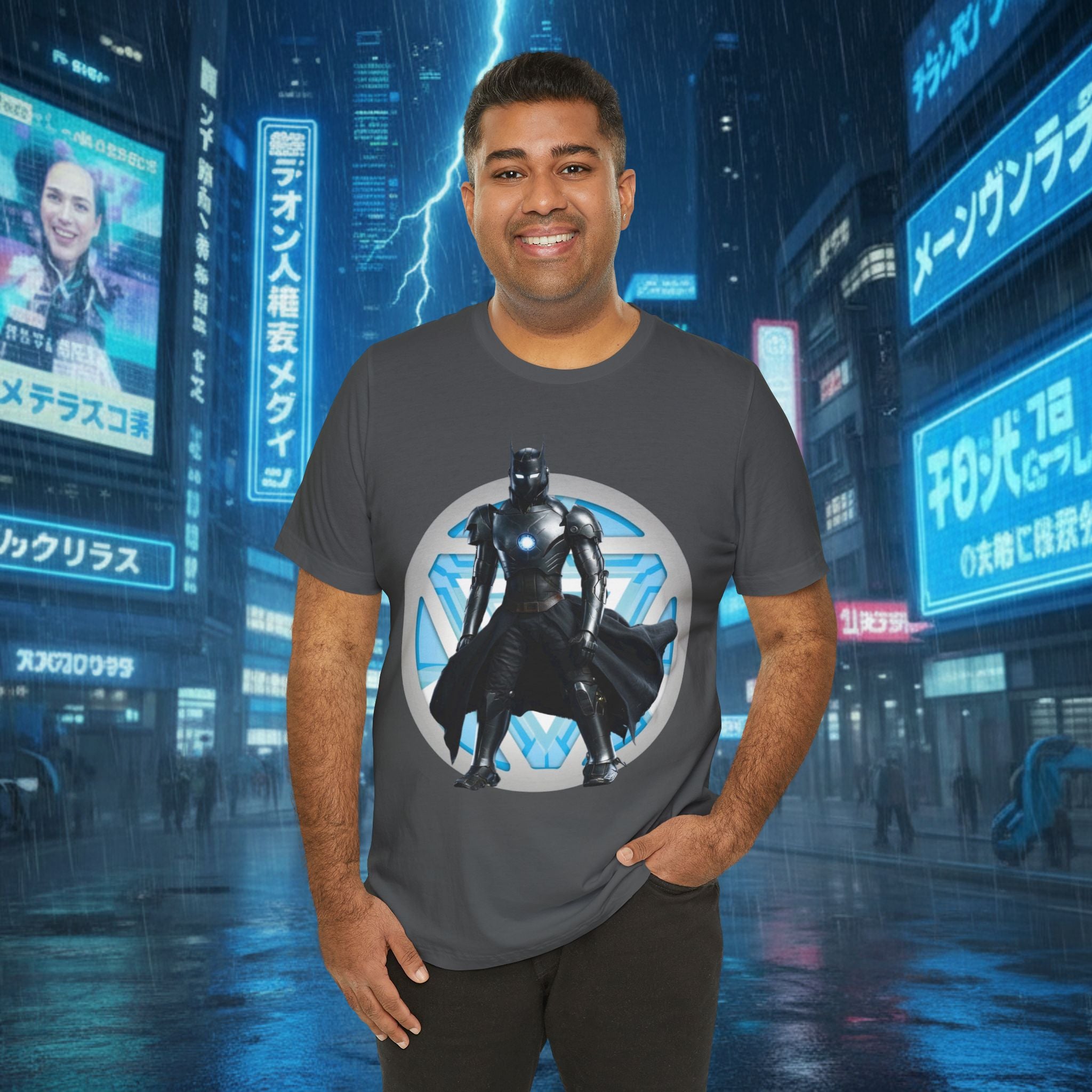 Batman Armor Graphic Tee – Futuristic Superhero T-Shirt - IRONMAN