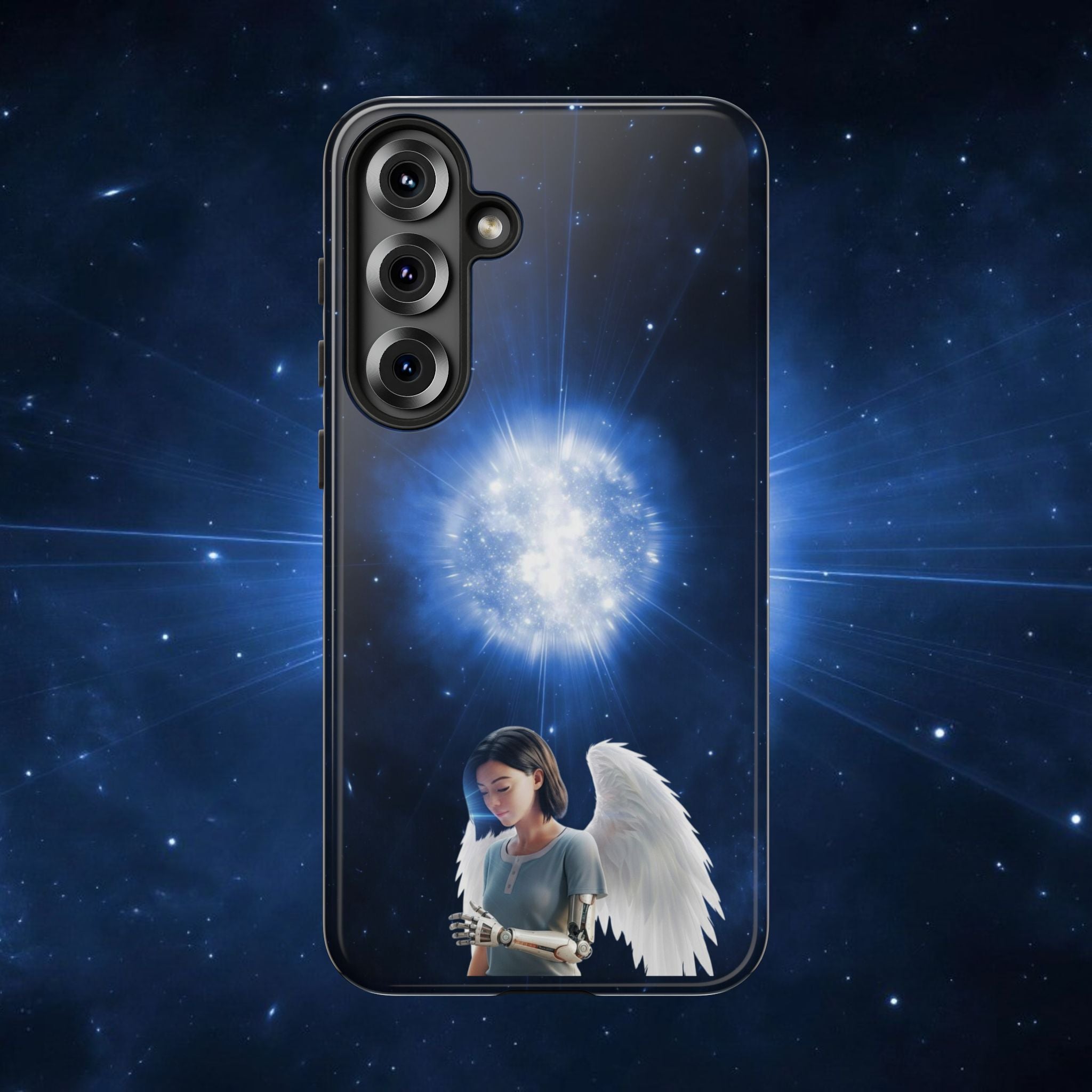Angel Wings Galaxy Phone Case — Cosmic Light Protective Case ALITA BATTLE ANGEL