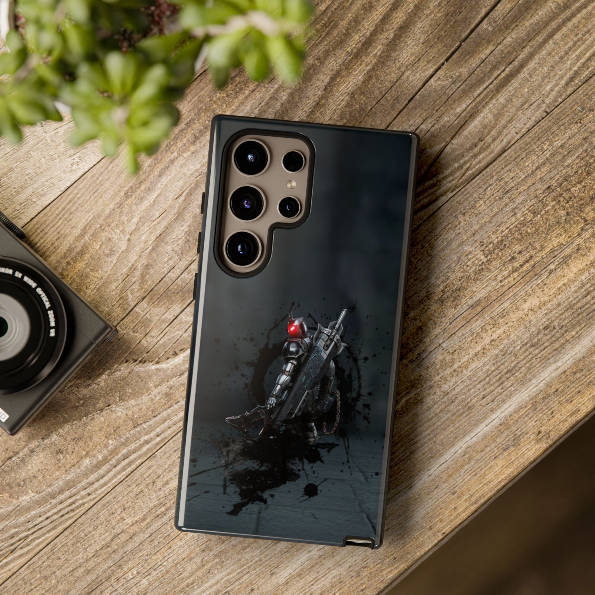 Tough Cases: Dark Cyber Soldier Phone Case — Rugged Sci‑Fi Armor Design