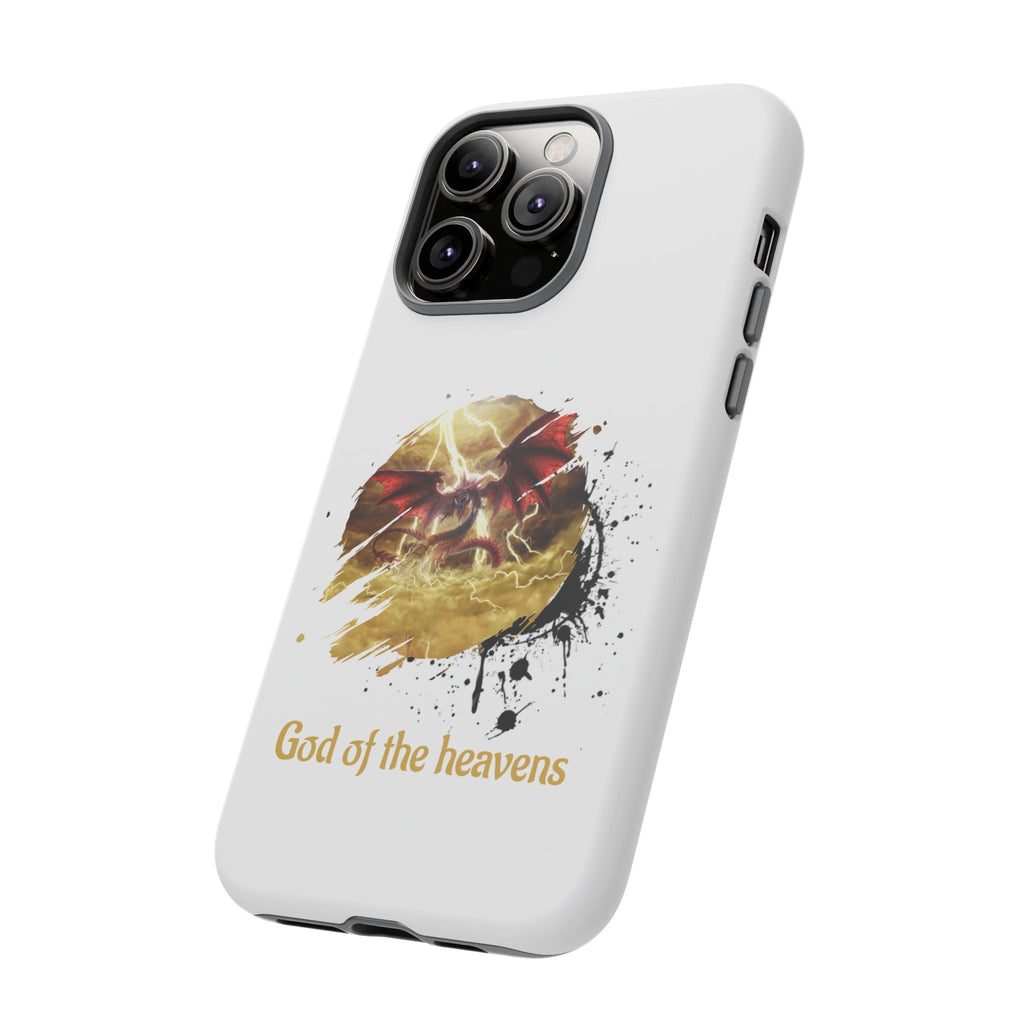 Gold Dragon Phone Case — Tough Protective Phone Case with Lightning Brush Art - slifer the sky dragon
