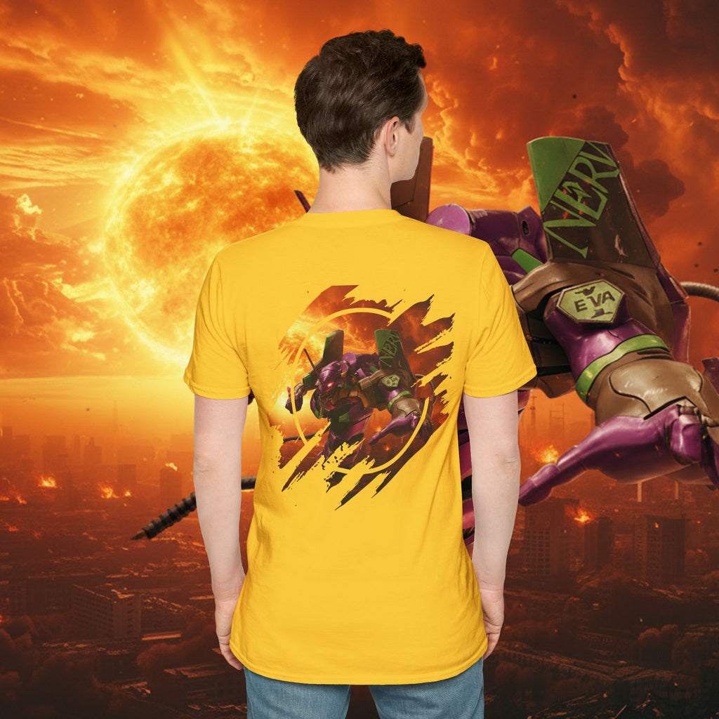 Only One Hit T-Shirt — Gamer Mech Battle Tee - EVA 1 - Neon Genesis Evangelion