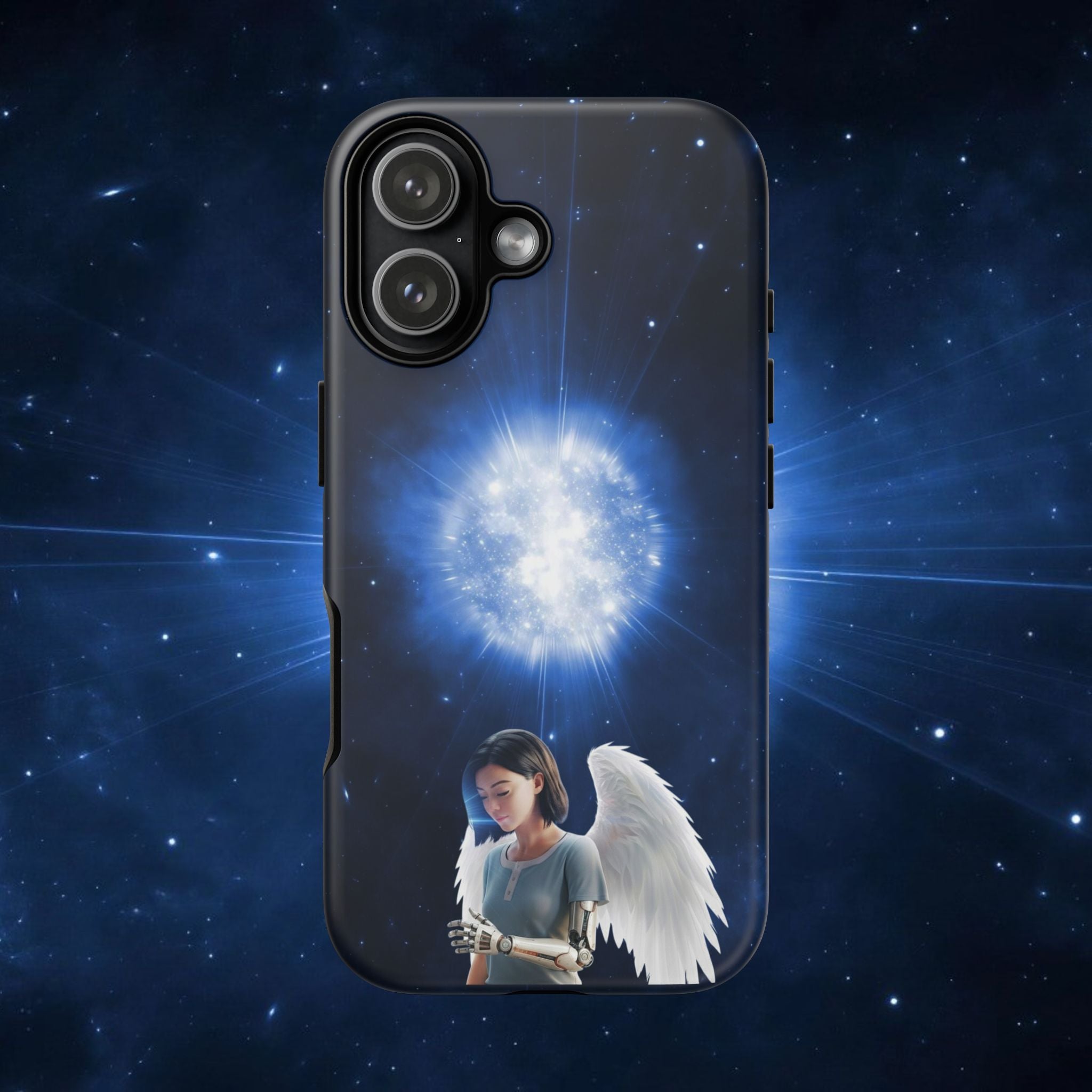 Angel Wings Galaxy Phone Case — Cosmic Light Protective Case ALITA BATTLE ANGEL
