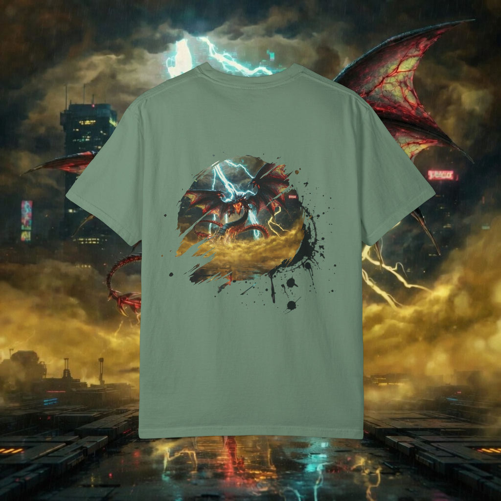 God of the Heavens T-Shirt — Mythic Storm Graphic Tee - slifer the sky dragon