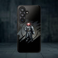 Galaxy Warrior Tough Phone Case — Dark Sci‑Fi Armor with Red Helm