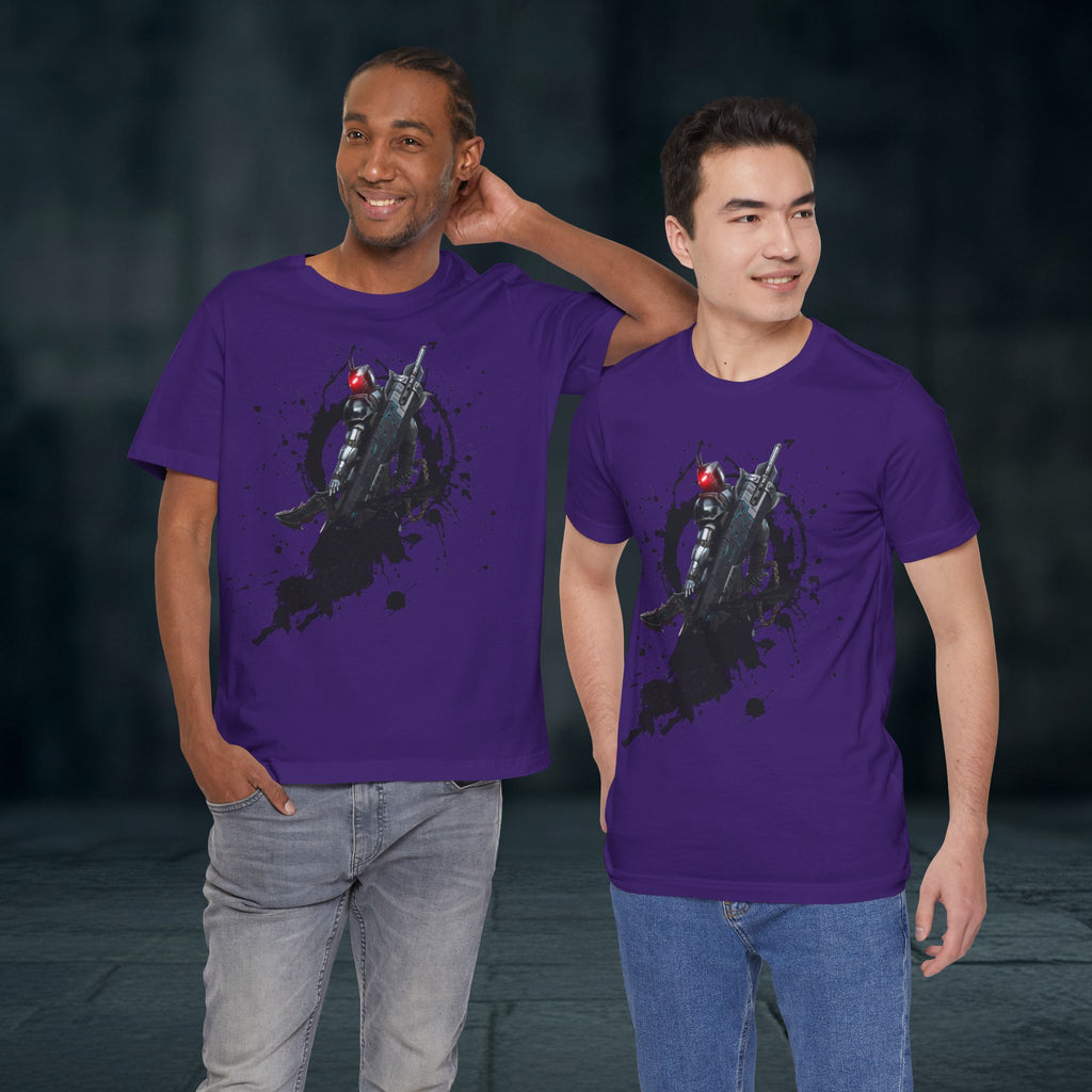 Splatter Noir Rifle Tee — Graphic Military Weapon Shirt