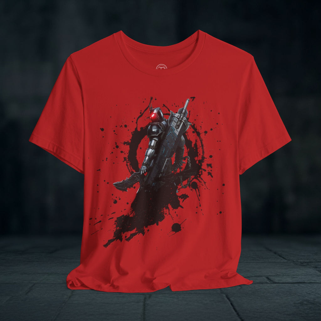 Splatter Noir Rifle Tee — Graphic Military Weapon Shirt