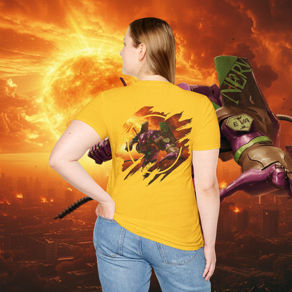 Only One Hit T-Shirt — Gamer Mech Battle Tee - EVA 1 - Neon Genesis Evangelion