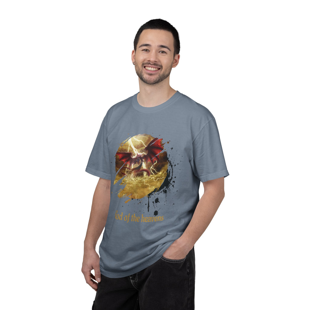 God of the Heavens T-Shirt — Mythic Storm Graphic Tee - slifer the sky dragon