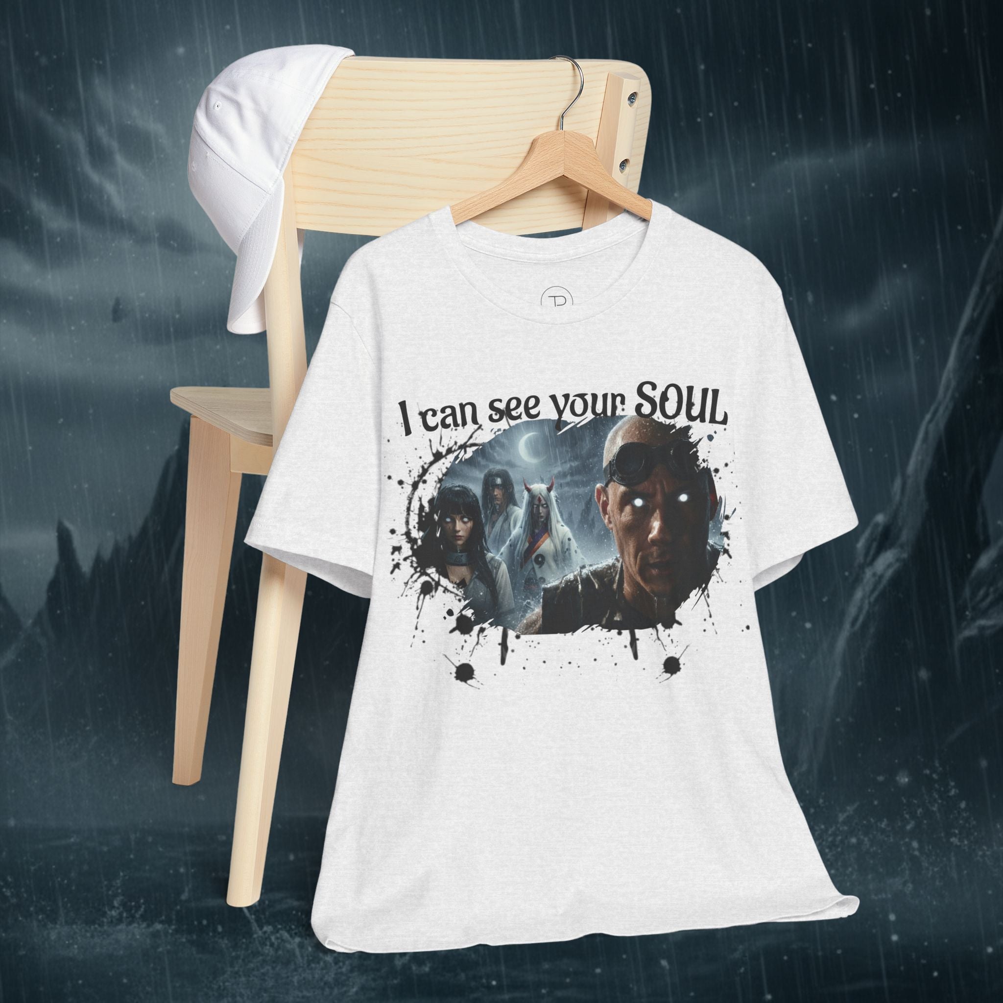 I Can See Your Soul T-Shirt — Gothic Horror Movie Graphic Tee - Byakugan Family and Riddick