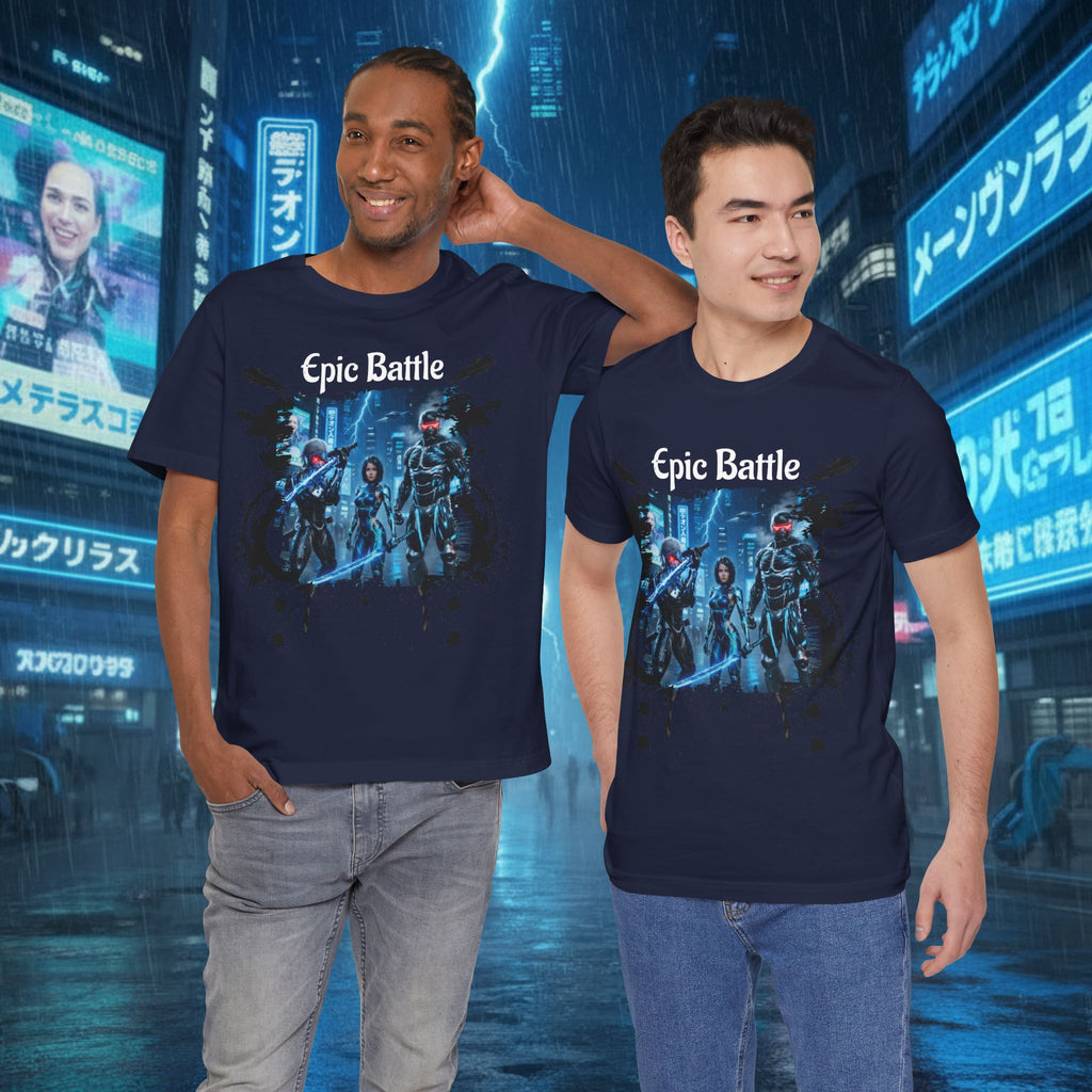 Epic Battle Tee — Sci‑Fi Gamer Graphic T-Shirt - Battle Suits