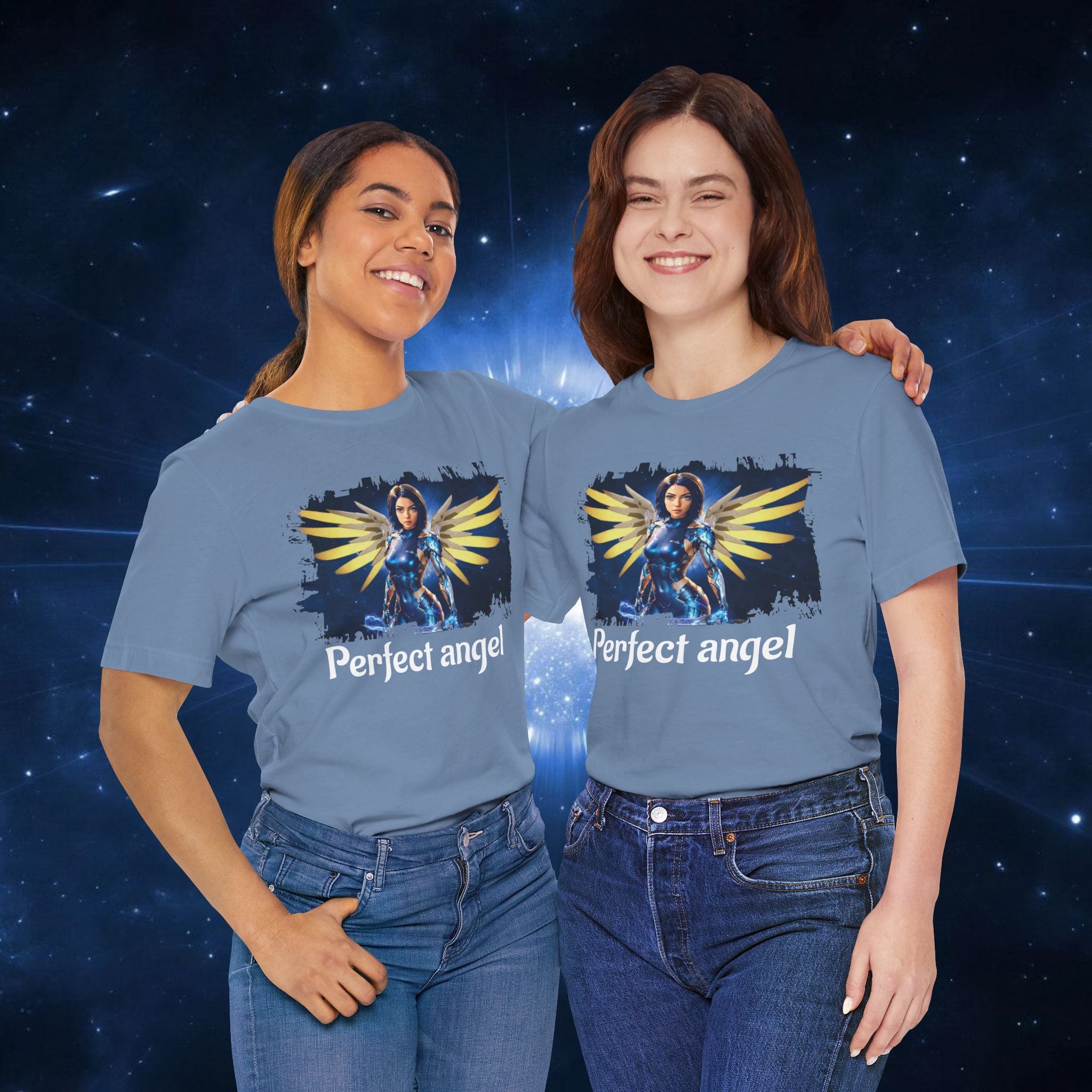 Angel Warrior Tee — "Perfect Angel" Fantasy Wings Graphic T-Shirt - alita battle angel