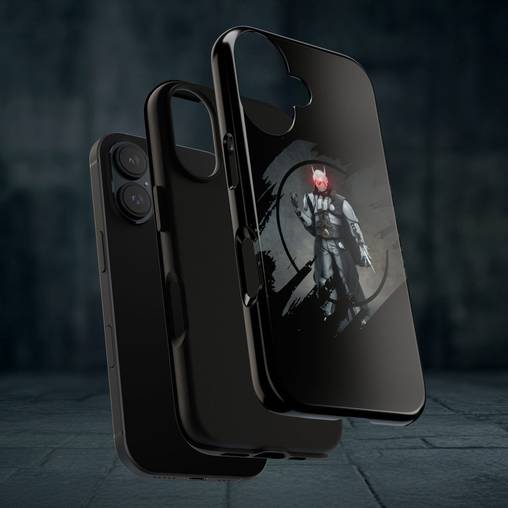 Galaxy Warrior Tough Phone Case — Dark Sci‑Fi Armor with Red Helm