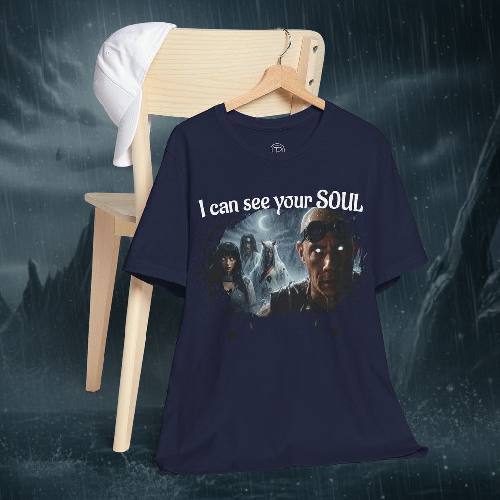 I Can See Your Soul T-Shirt — Gothic Horror Movie Graphic Tee - Byakugan Family and Riddick