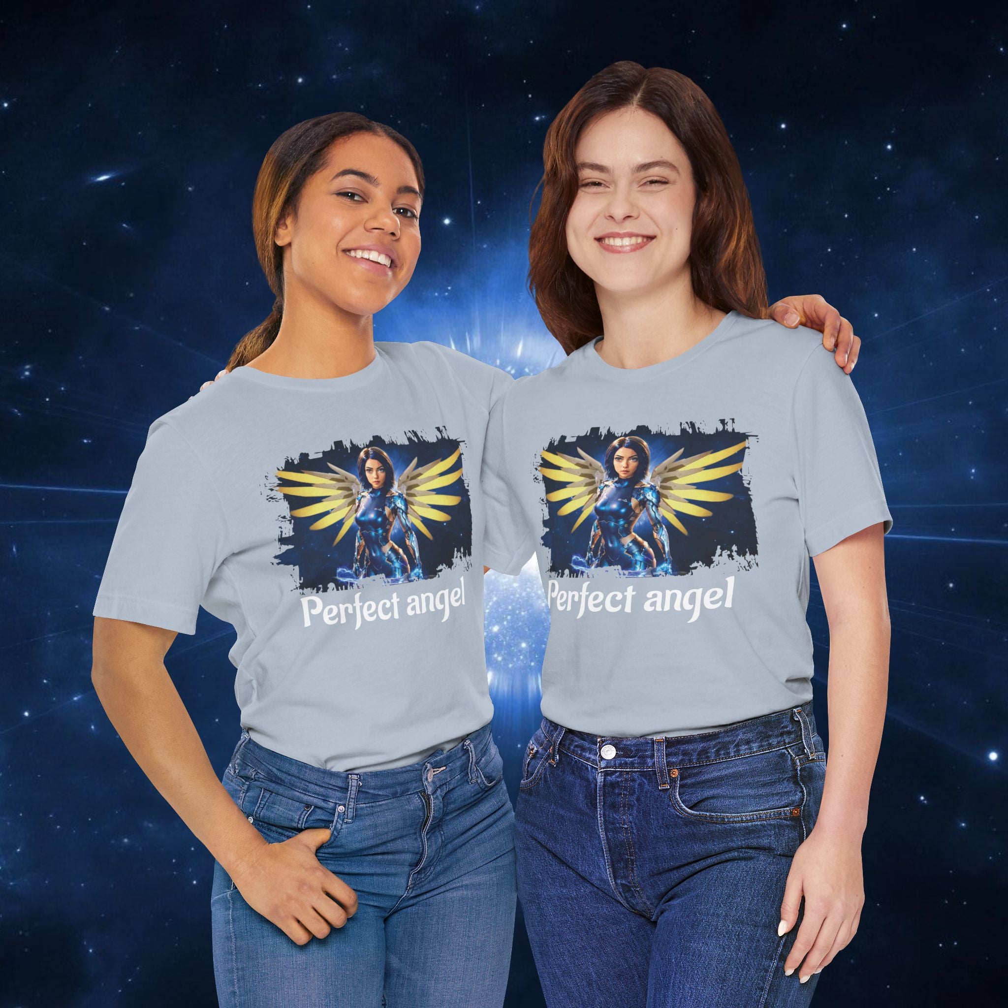 Angel Warrior Tee — "Perfect Angel" Fantasy Wings Graphic T-Shirt - alita battle angel