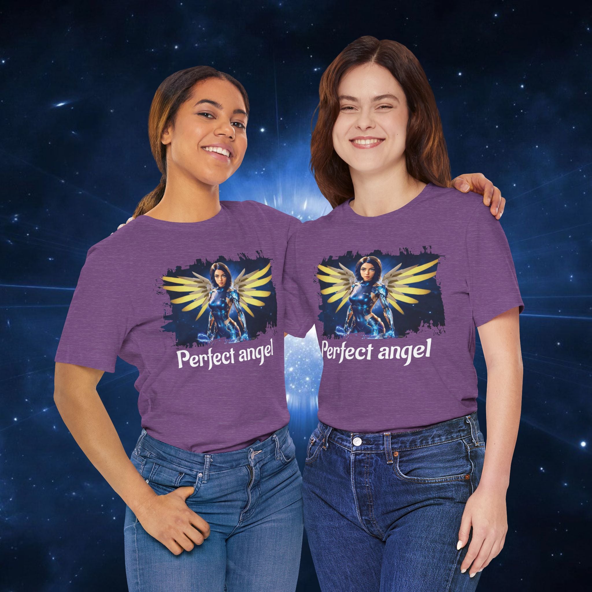 Angel Warrior Tee — "Perfect Angel" Fantasy Wings Graphic T-Shirt - alita battle angel