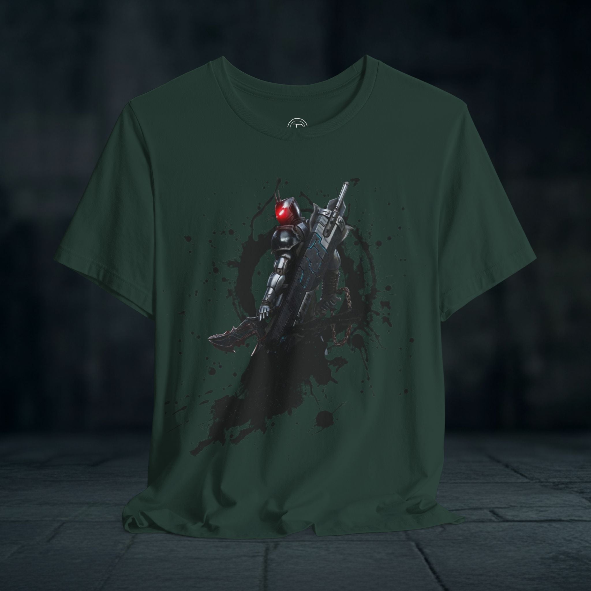 Splatter Noir Rifle Tee — Graphic Military Weapon Shirt