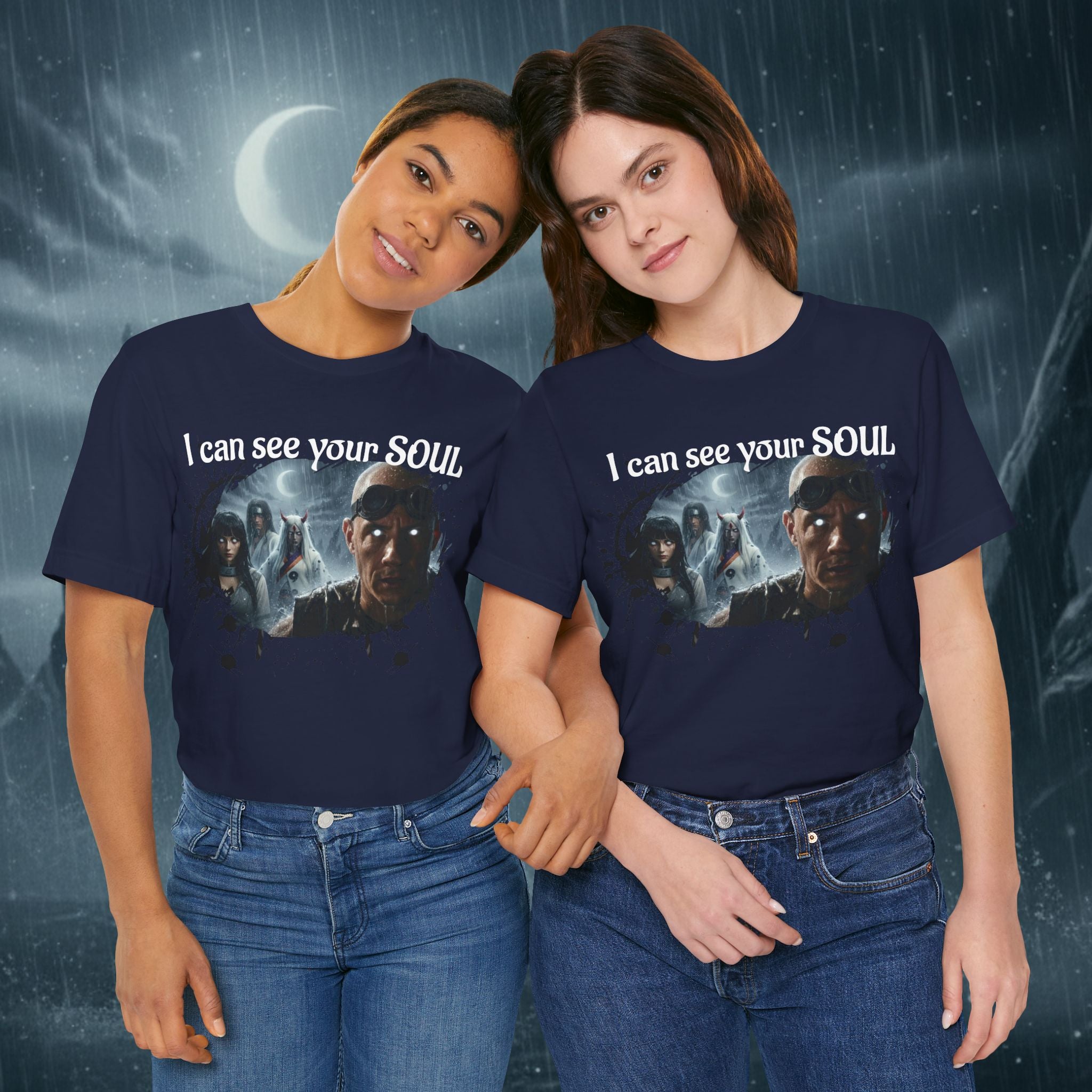I Can See Your Soul T-Shirt — Gothic Horror Movie Graphic Tee - Byakugan Family and Riddick