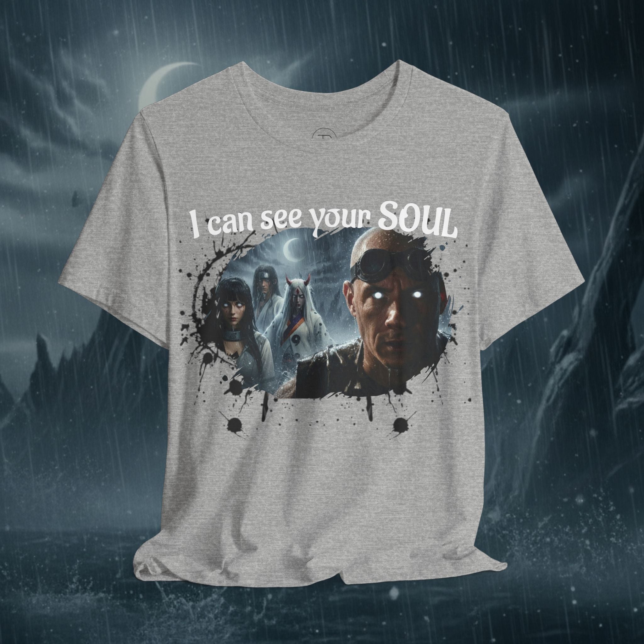 I Can See Your Soul T-Shirt — Gothic Horror Movie Graphic Tee - Byakugan Family and Riddick