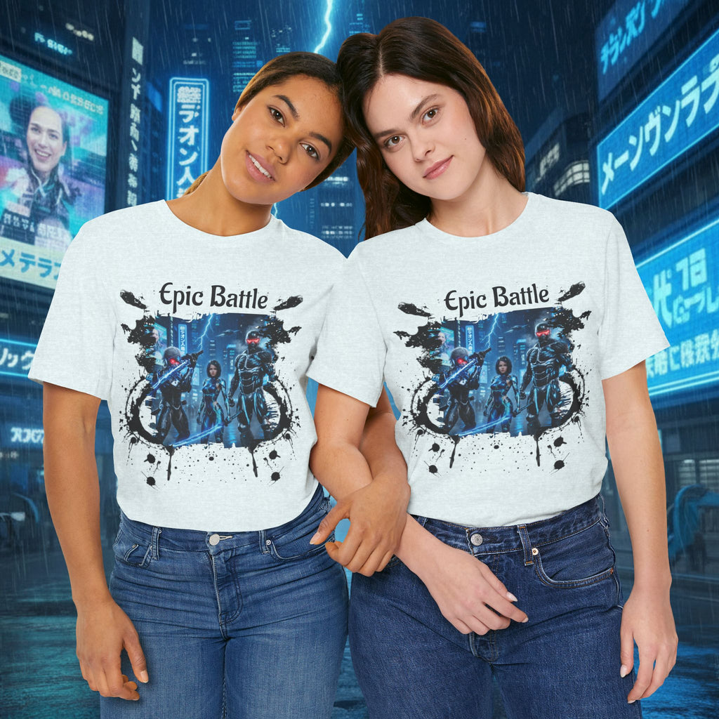 Epic Battle Tee — Sci‑Fi Gamer Graphic T-Shirt - Battle Suits