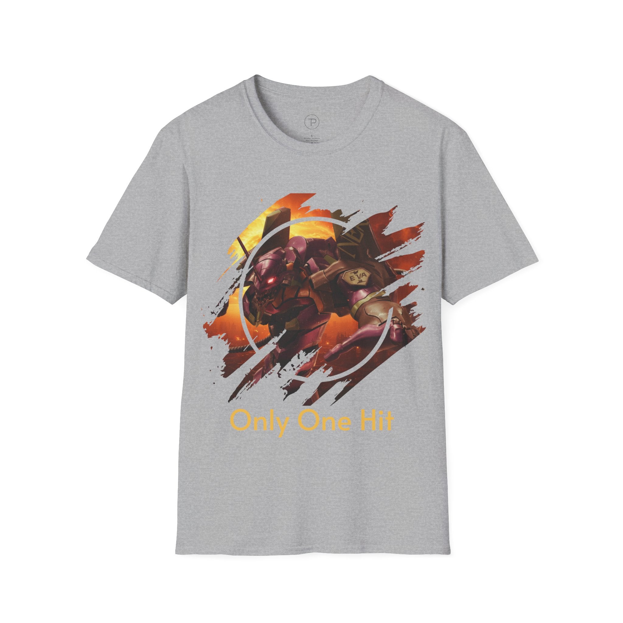 Only One Hit T-Shirt — Gamer Mech Battle Tee - EVA 1 - Neon Genesis Evangelion
