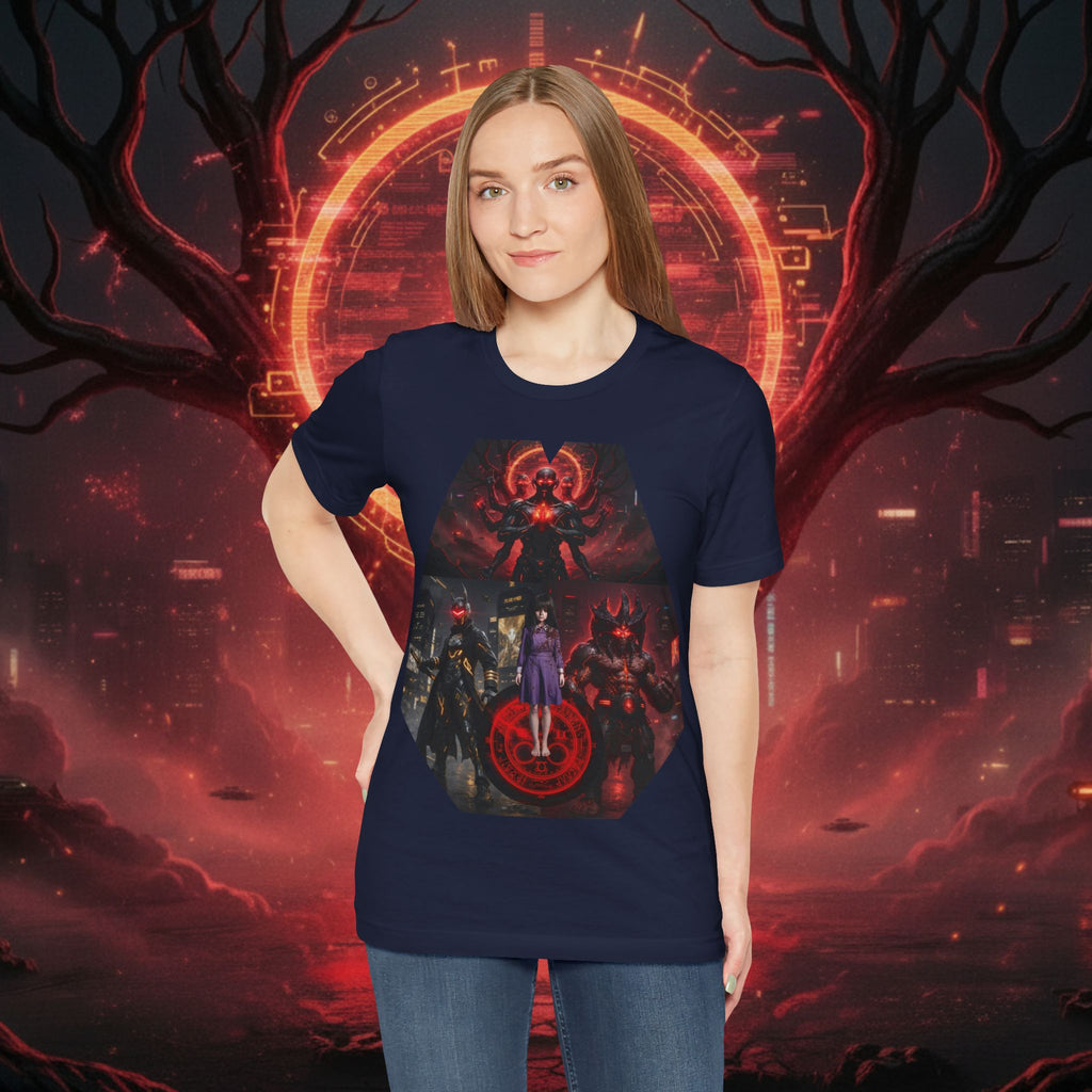 Superhero Squad Graphic Tee — Dark Red Mystic Design