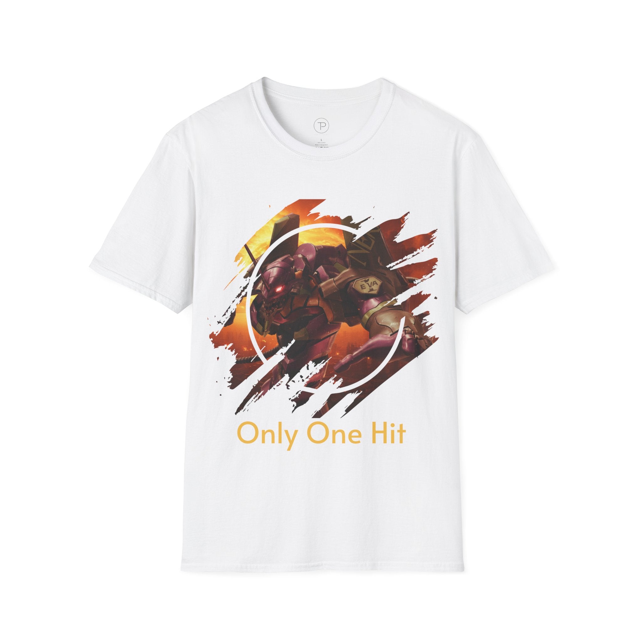 Only One Hit T-Shirt — Gamer Mech Battle Tee - EVA 1 - Neon Genesis Evangelion
