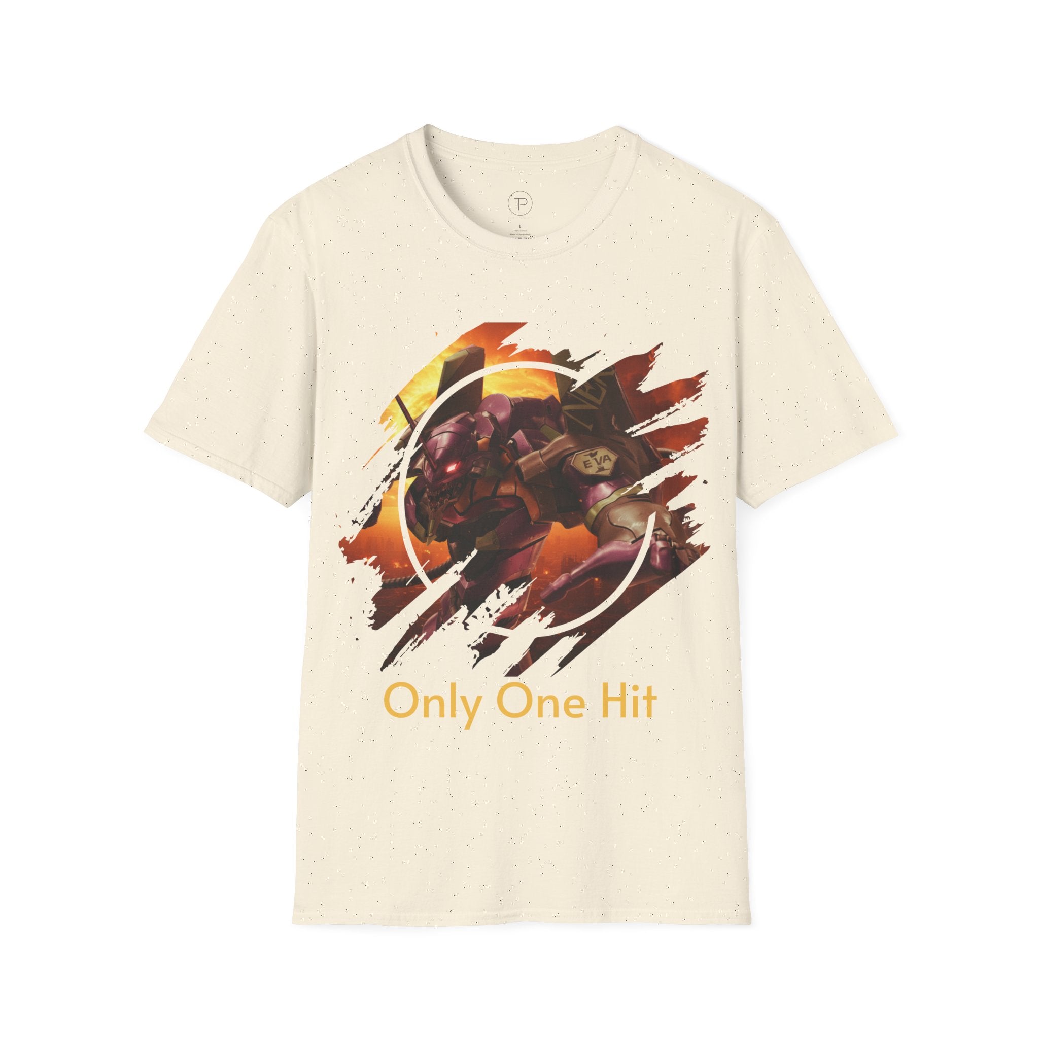 Only One Hit T-Shirt — Gamer Mech Battle Tee - EVA 1 - Neon Genesis Evangelion