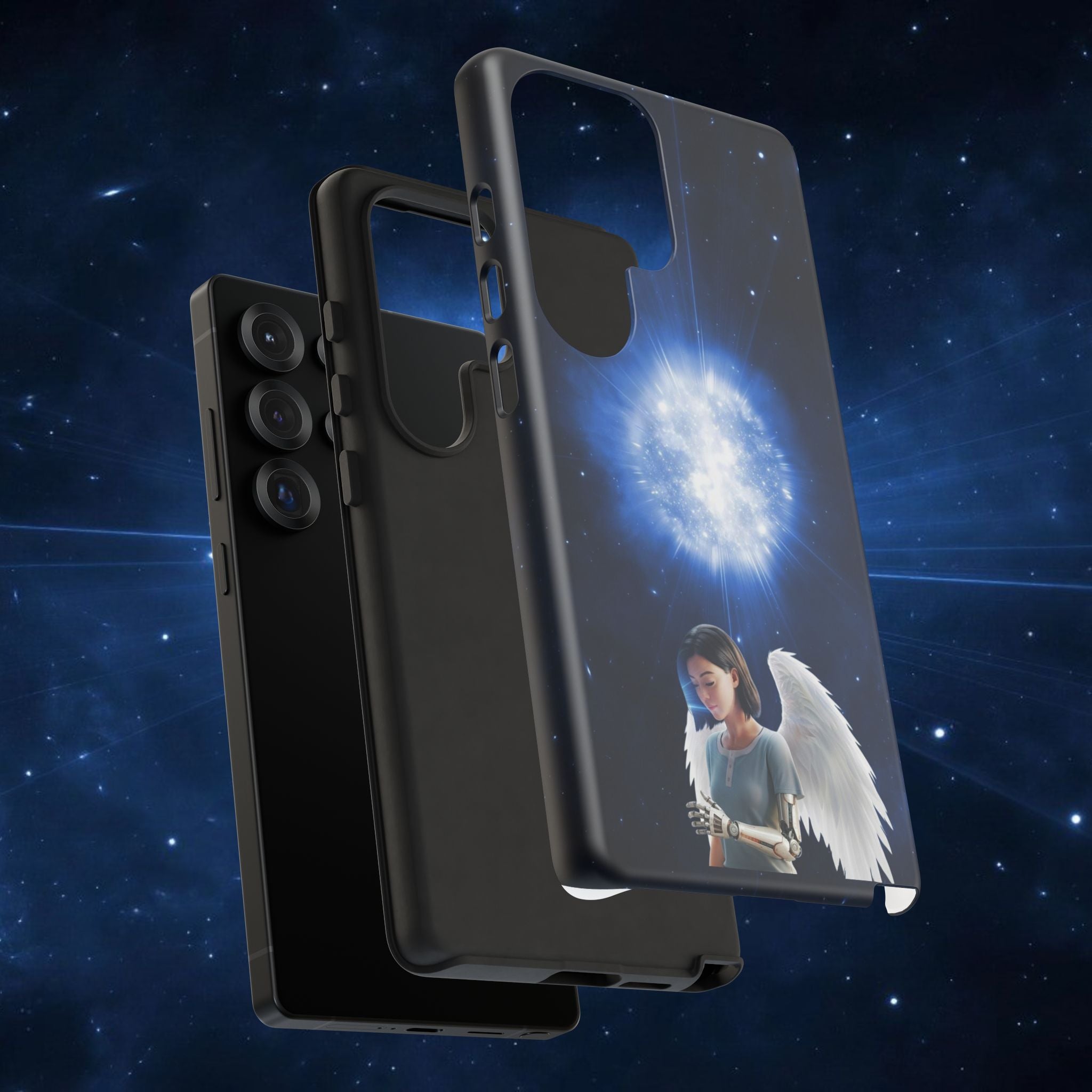 Angel Wings Galaxy Phone Case — Cosmic Light Protective Case ALITA BATTLE ANGEL