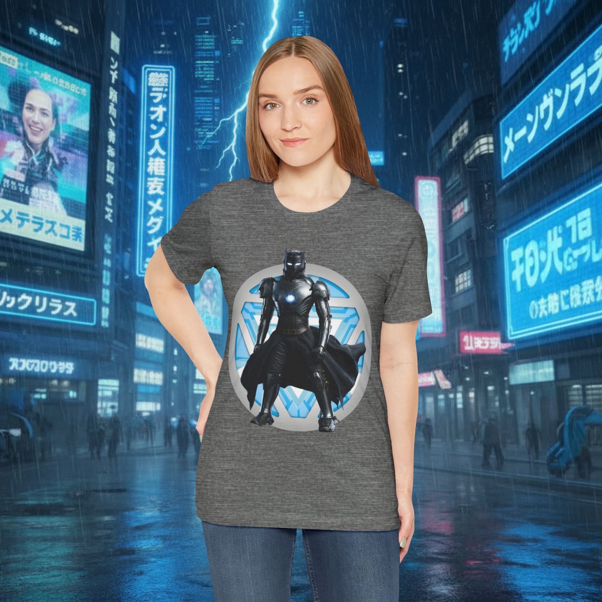 Batman Armor Graphic Tee – Futuristic Superhero T-Shirt - IRONMAN