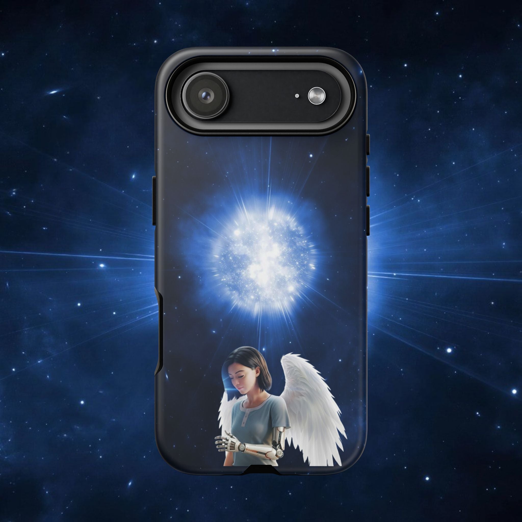 Angel Wings Galaxy Phone Case — Cosmic Light Protective Case ALITA BATTLE ANGEL