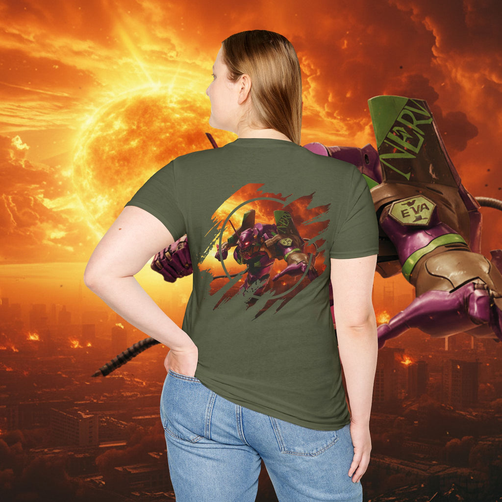 Only One Hit T-Shirt — Gamer Mech Battle Tee - EVA 1 - Neon Genesis Evangelion