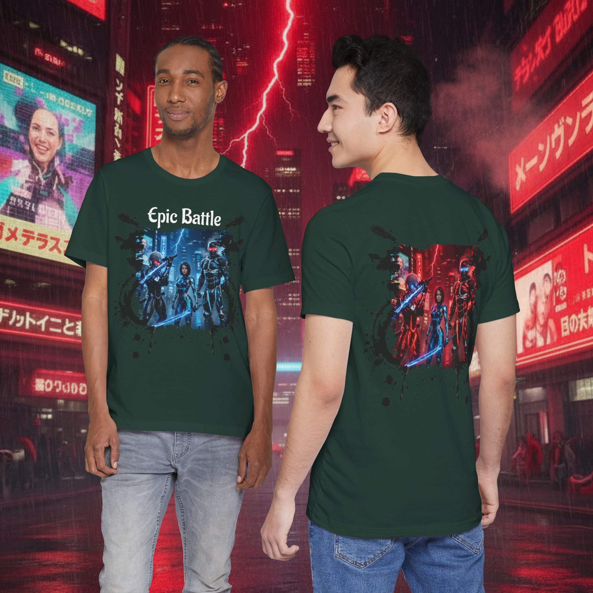Epic Battle Tee — Sci‑Fi Gamer Graphic T-Shirt - Battle Suits