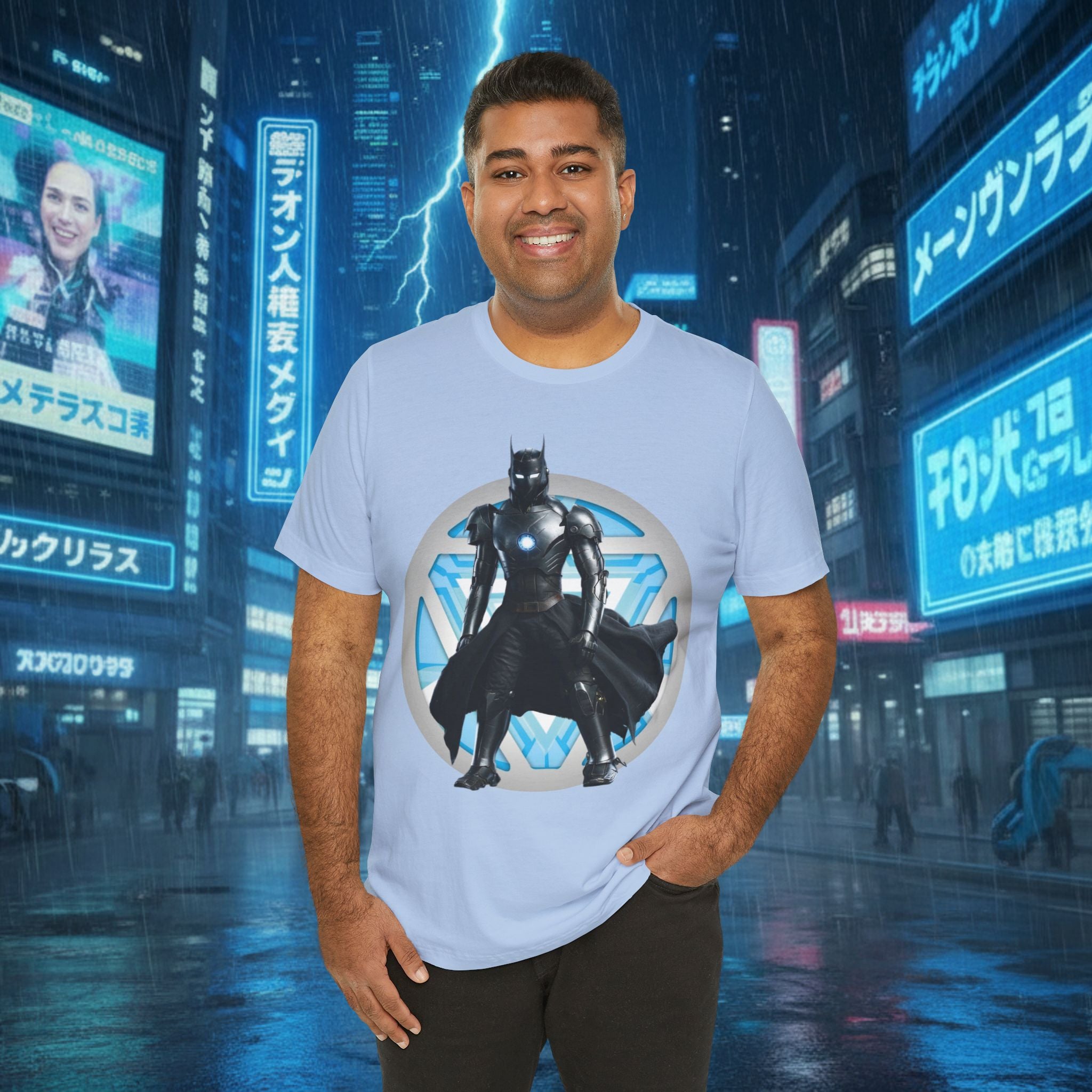 Batman Armor Graphic Tee – Futuristic Superhero T-Shirt - IRONMAN