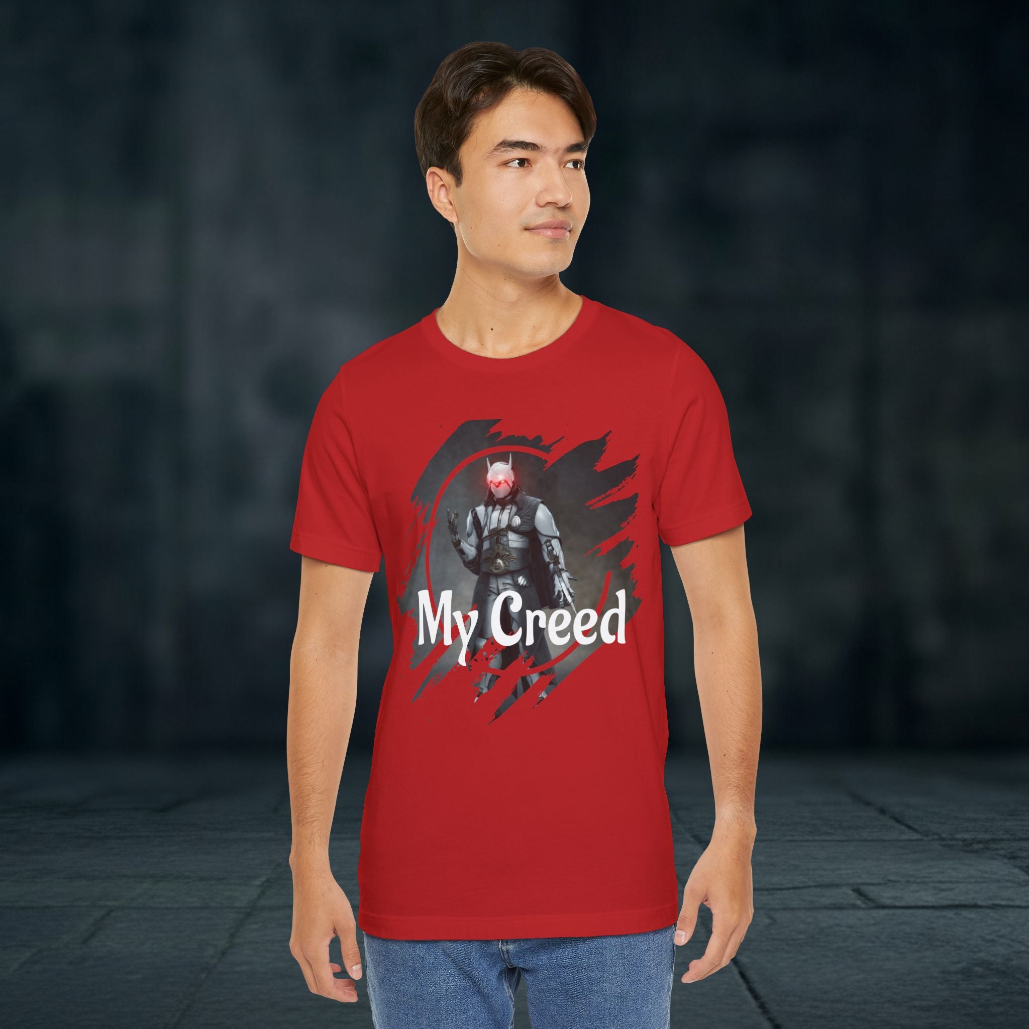 My Creed T-Shirt — Dark Knight Sci‑Fi Graphic Tee