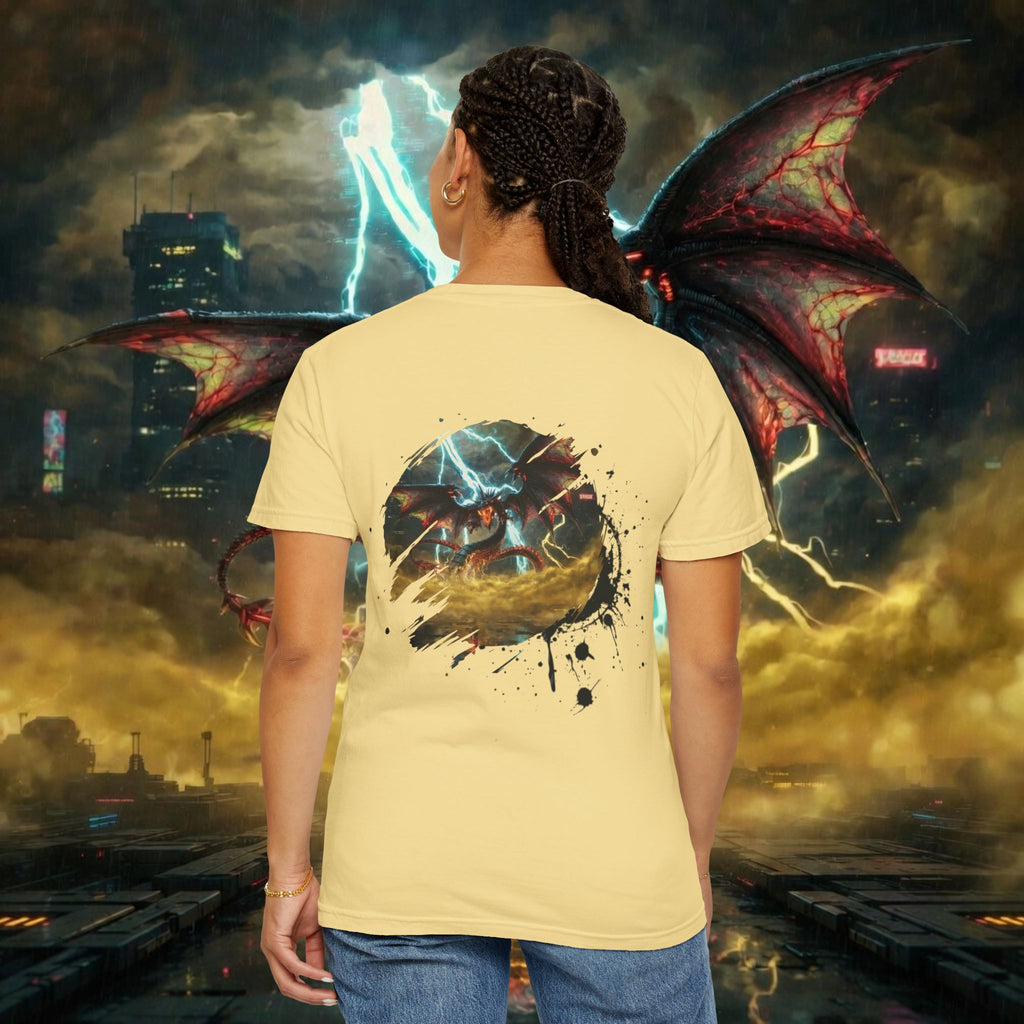God of the Heavens T-Shirt — Mythic Storm Graphic Tee - slifer the sky dragon