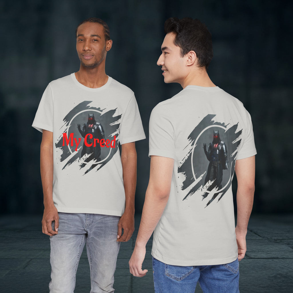 My Creed Graphic Tee — Dark Knight Sci‑Fi Illustration T‑Shirt