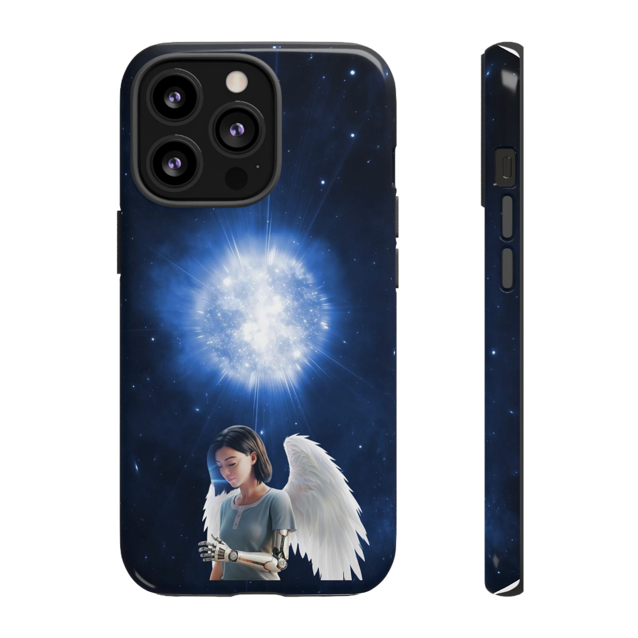 Angel Wings Galaxy Phone Case — Cosmic Light Protective Case ALITA BATTLE ANGEL