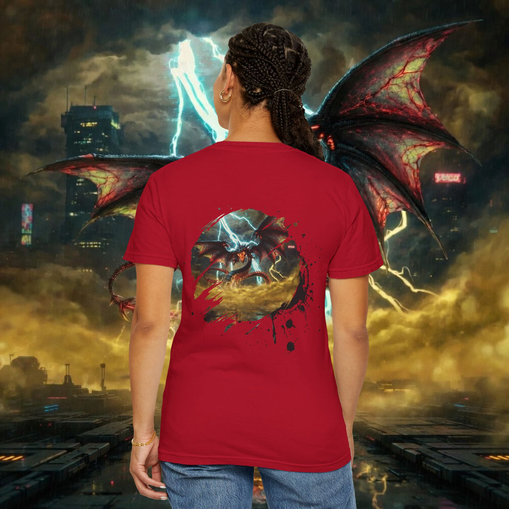 God of the Heavens T-Shirt — Mythic Storm Graphic Tee - slifer the sky dragon