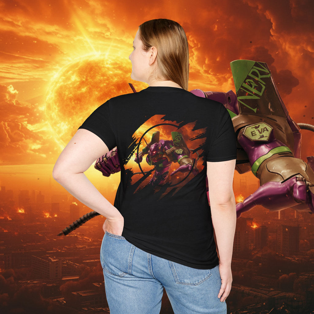 Only One Hit T-Shirt — Gamer Mech Battle Tee - EVA 1 - Neon Genesis Evangelion