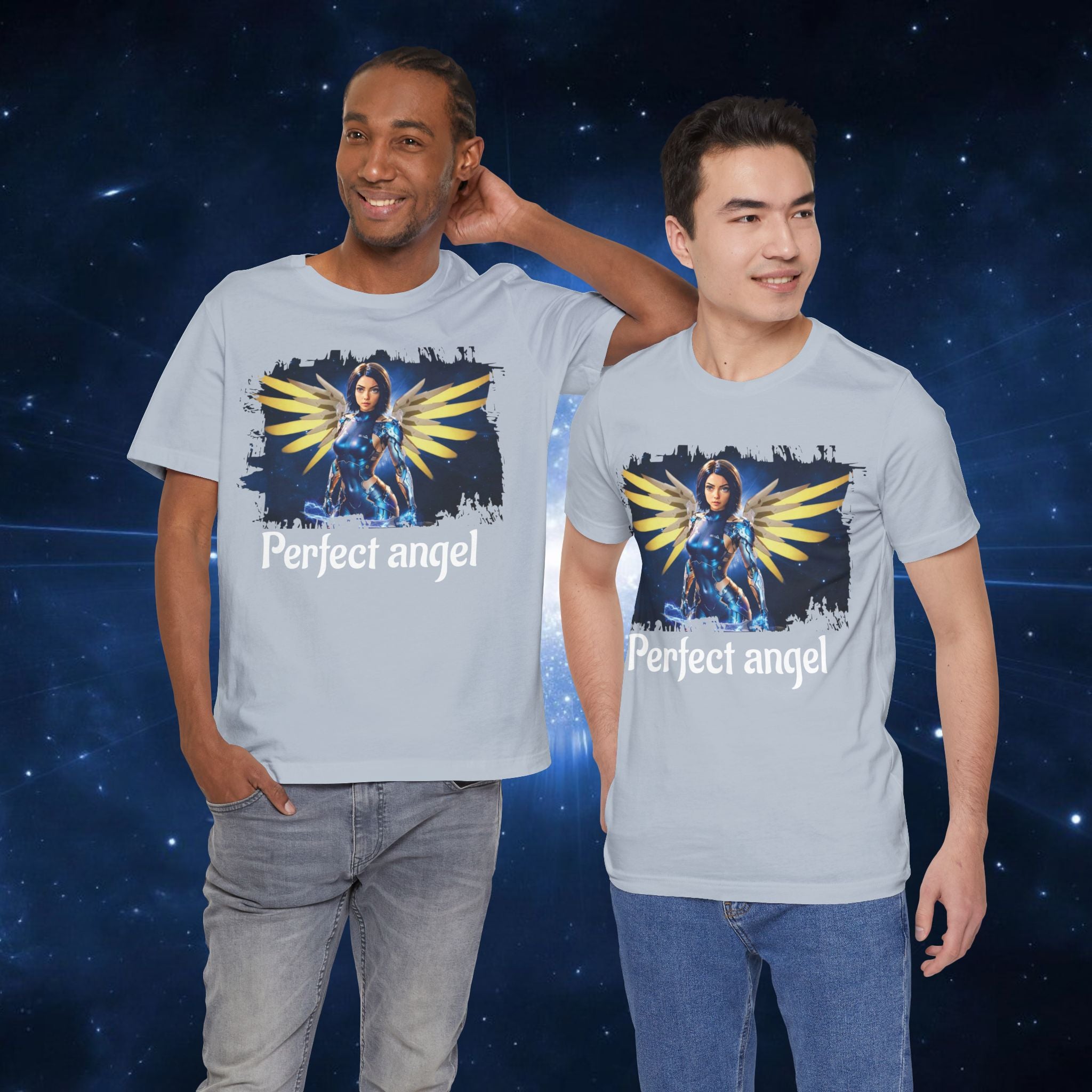 Angel Warrior Tee — "Perfect Angel" Fantasy Wings Graphic T-Shirt - alita battle angel